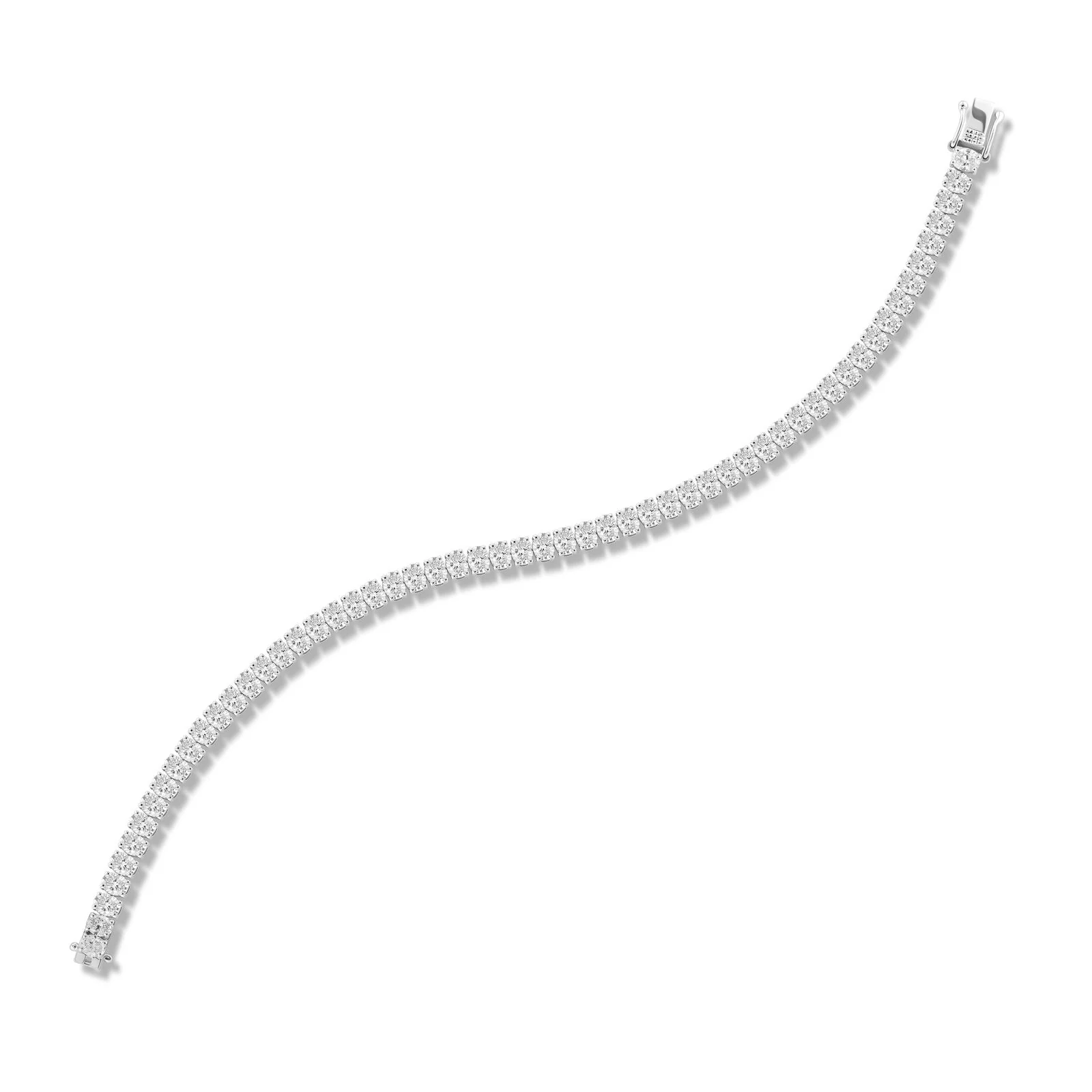 Oval Cut Lab Diamond Tennis Bracelet (Certified) - Image 5