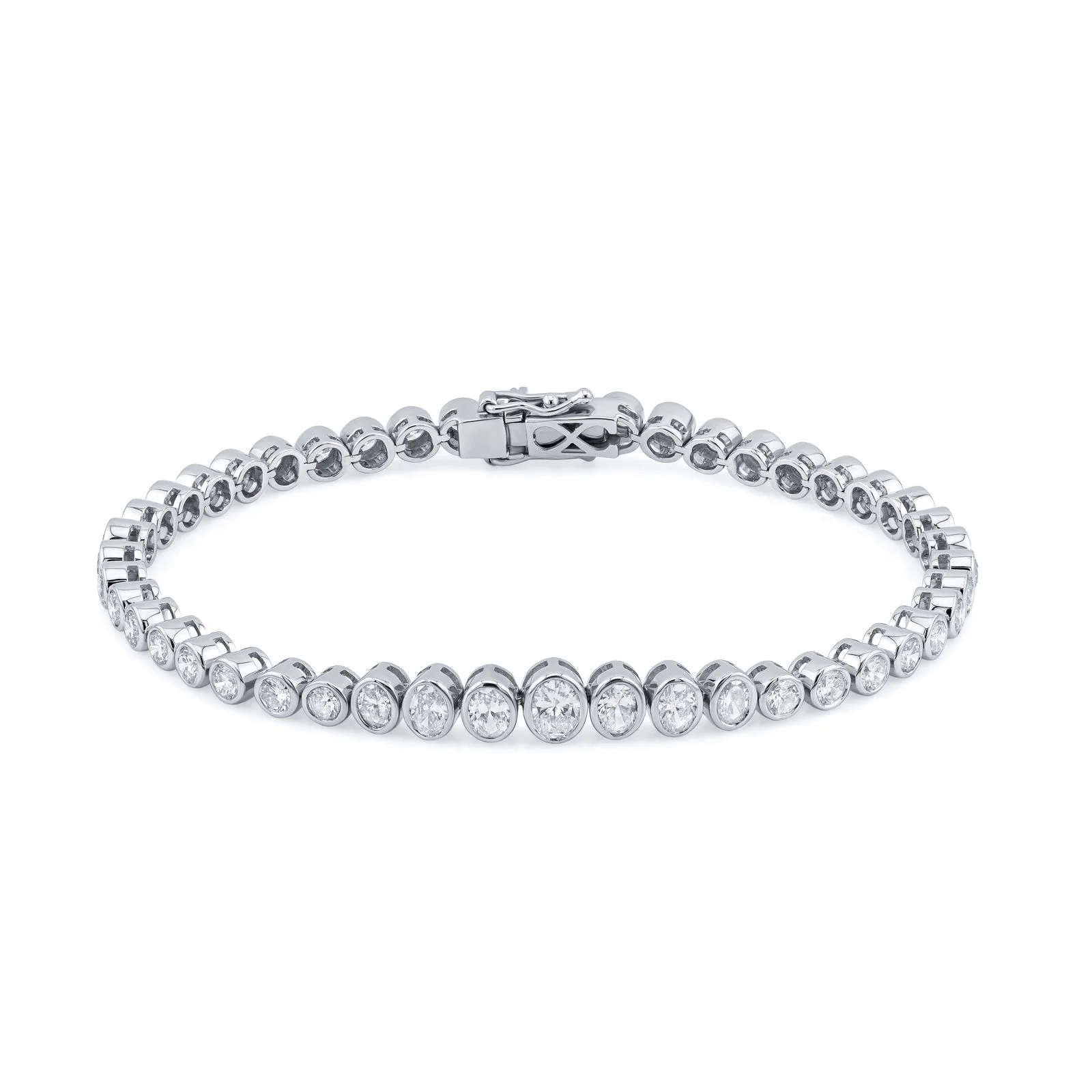 Oval & Round Lab Diamond Tennis Bracelet (Certified) - Image 3