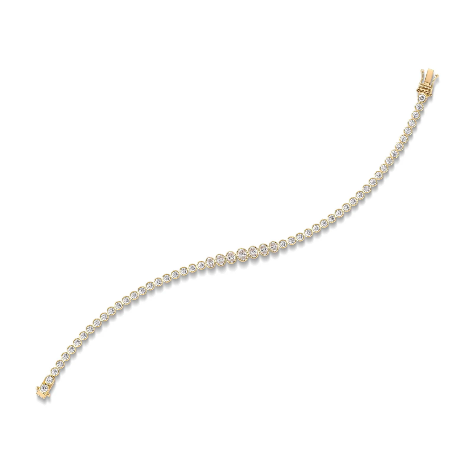 Oval & Round Lab Diamond Tennis Bracelet (Certified) - Image 4