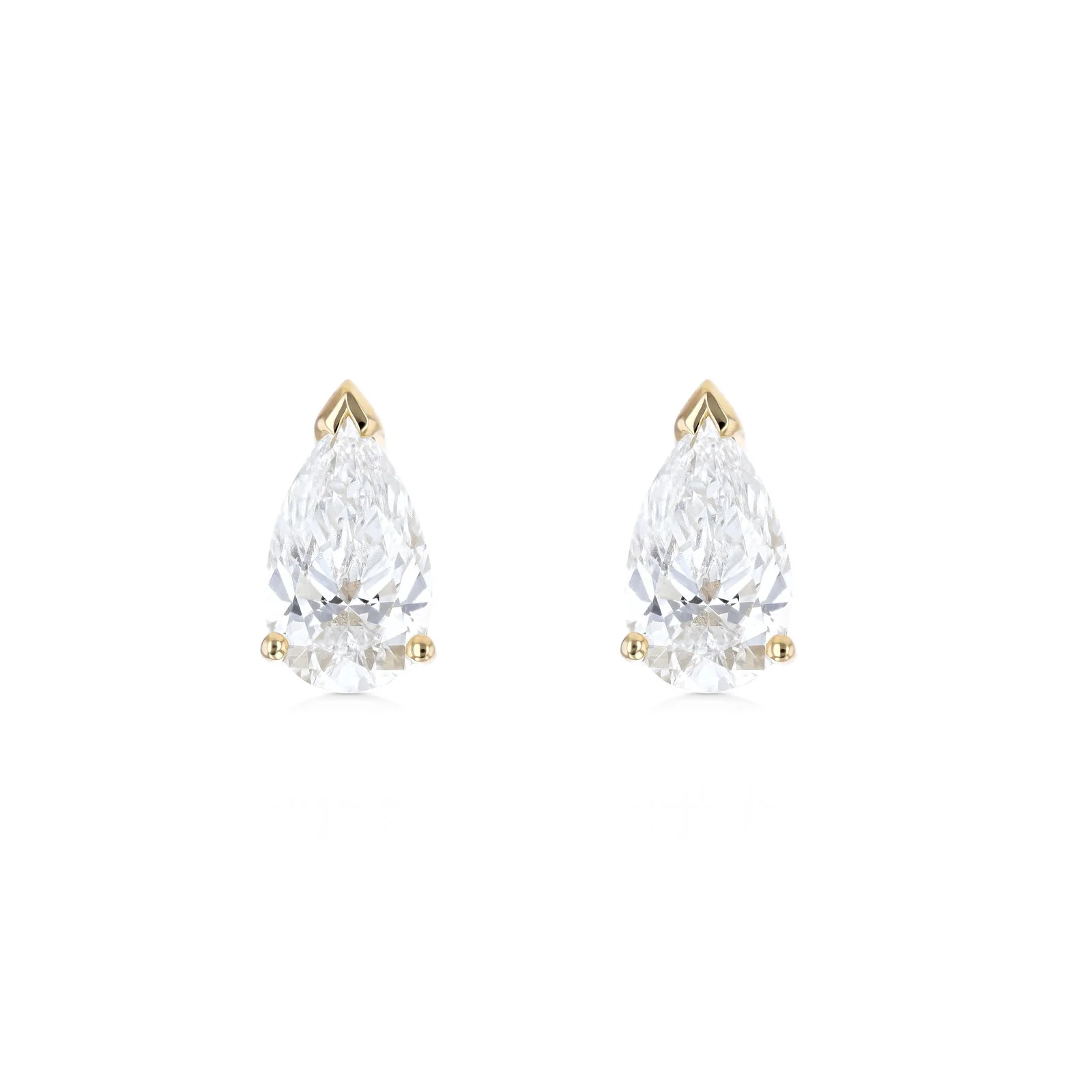 Pear Shape Diamond Earrings (0.85 cts each) - Image 4