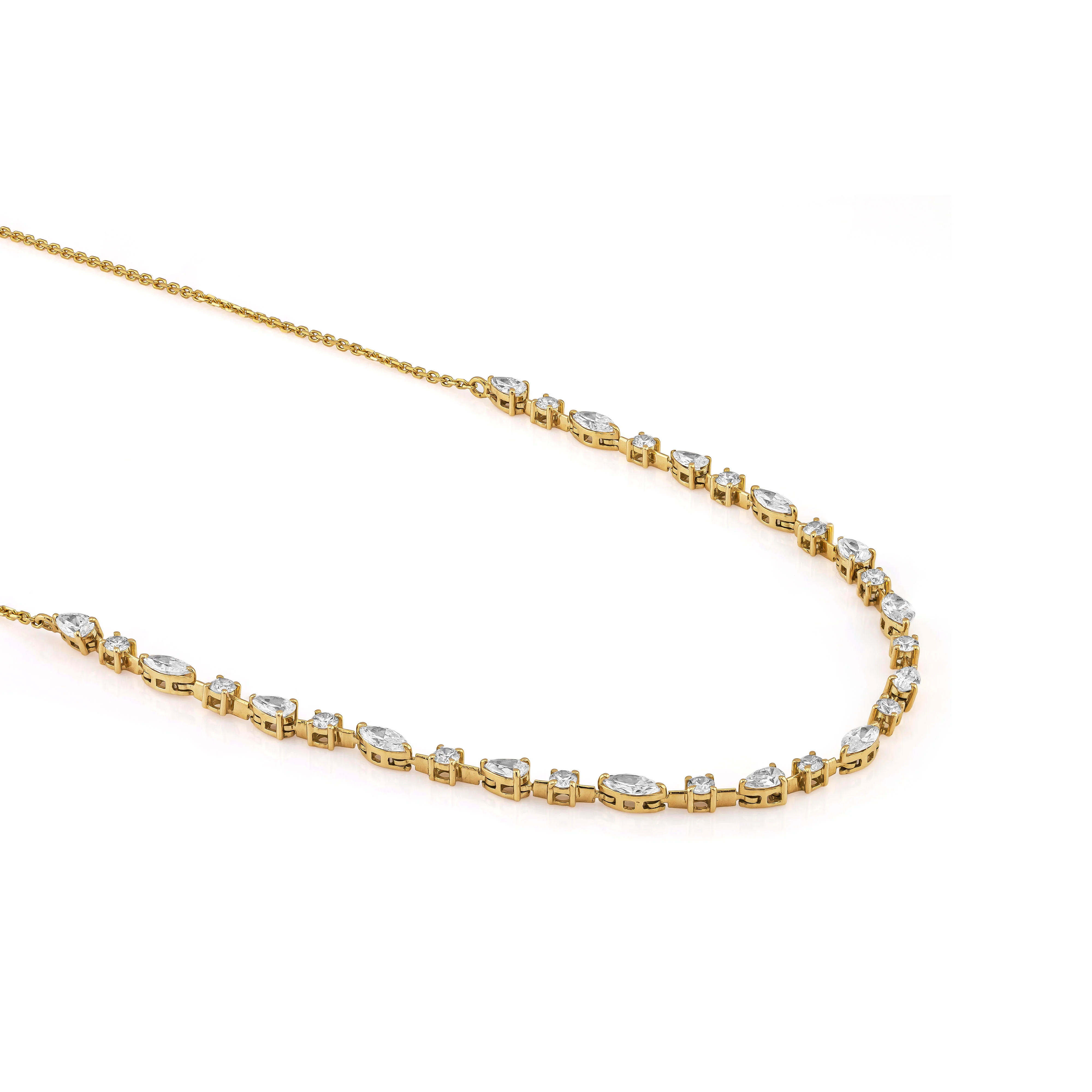 Petite Trio Half Diamond Tennis Choker - Image 3