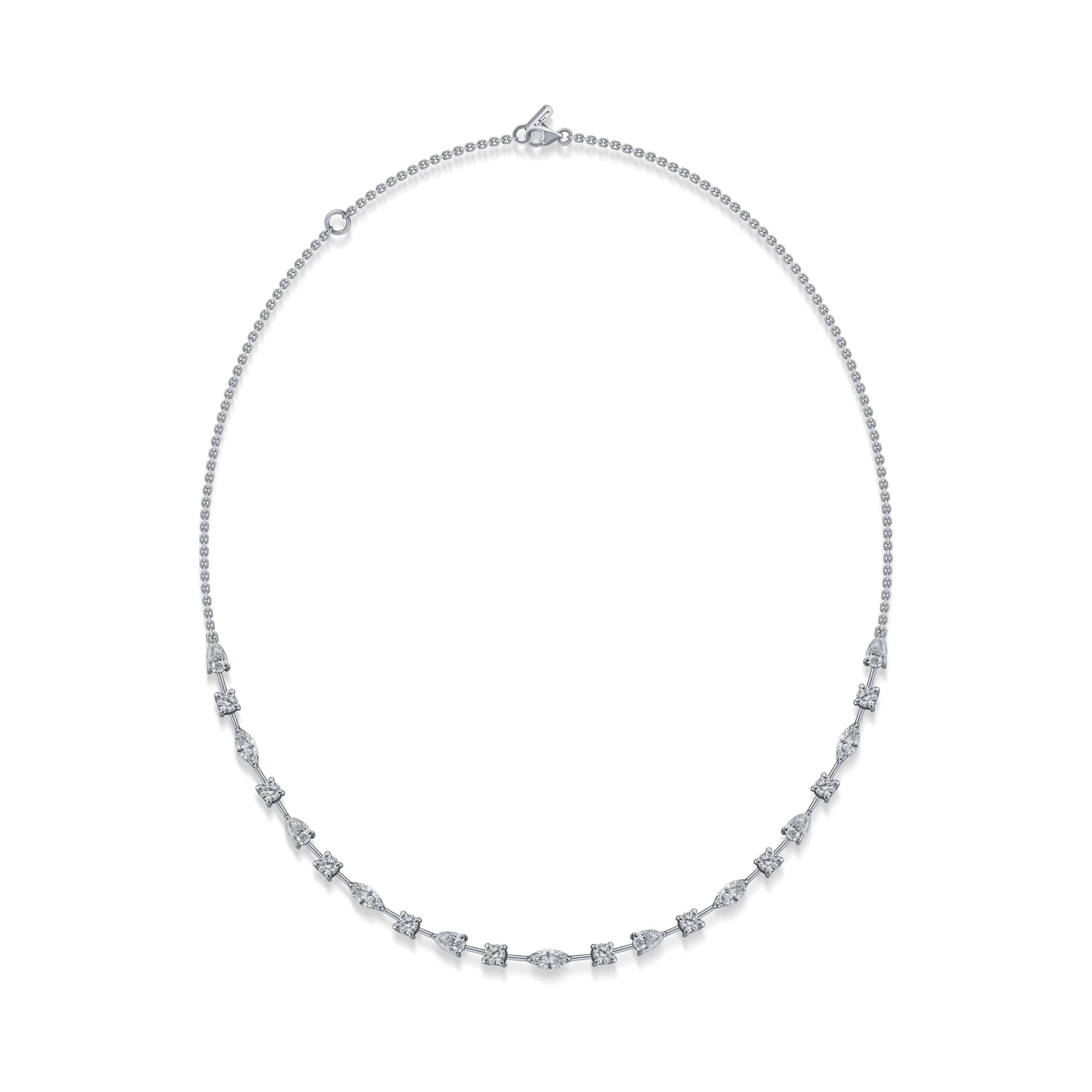Petite Trio Half Diamond Tennis Choker - Image 5