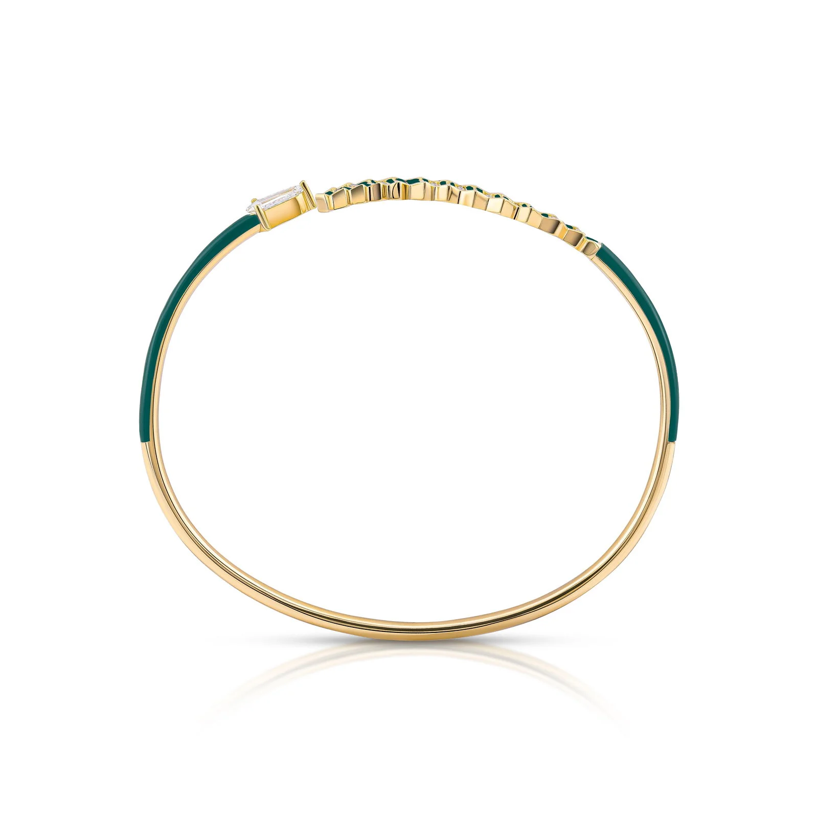 Pleated Eva Diamond Bracelet Cuff - Image 10