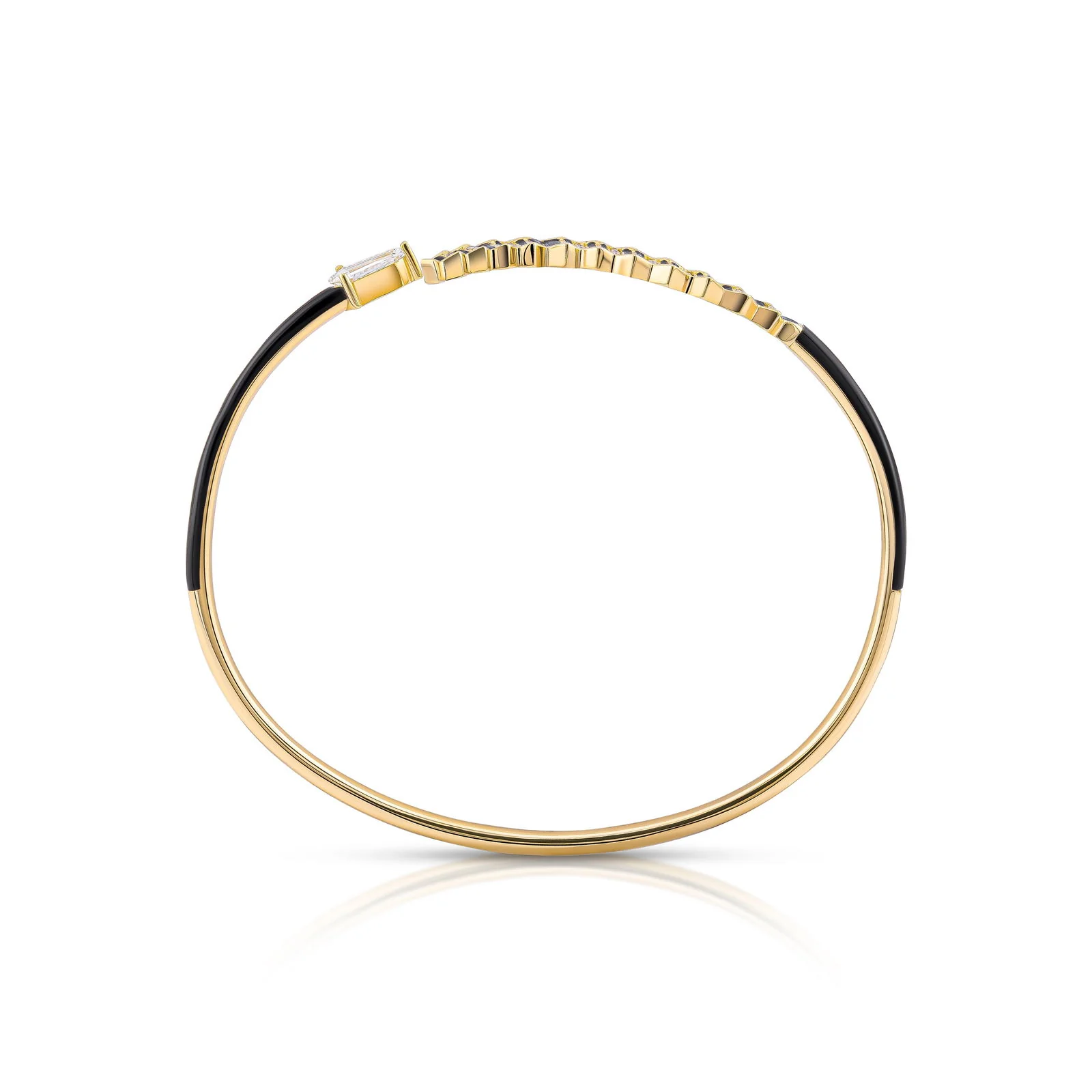 Pleated Eva Diamond Bracelet Cuff - Image 4