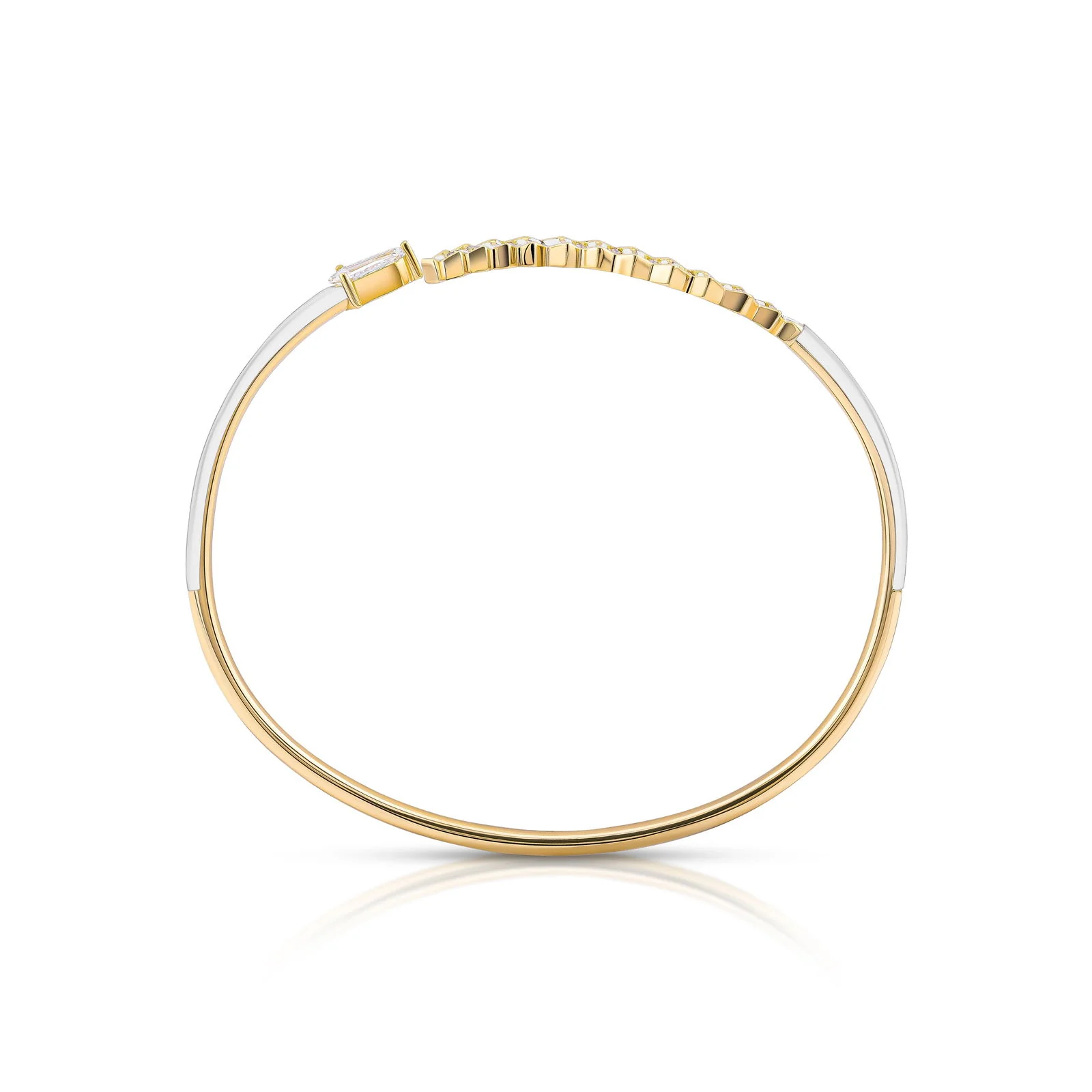 Pleated Eva Diamond Bracelet Cuff - Image 7