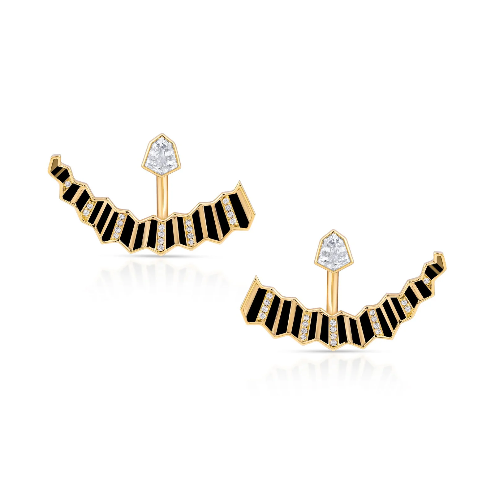 Pleated Julietta Diamond Earrings - Image 5
