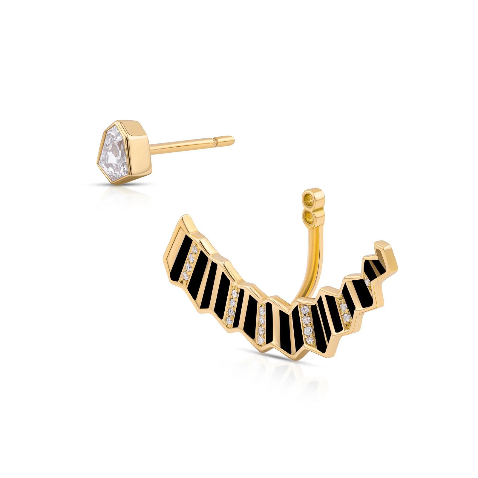 Pleated Julietta Diamond Earrings - Image 6