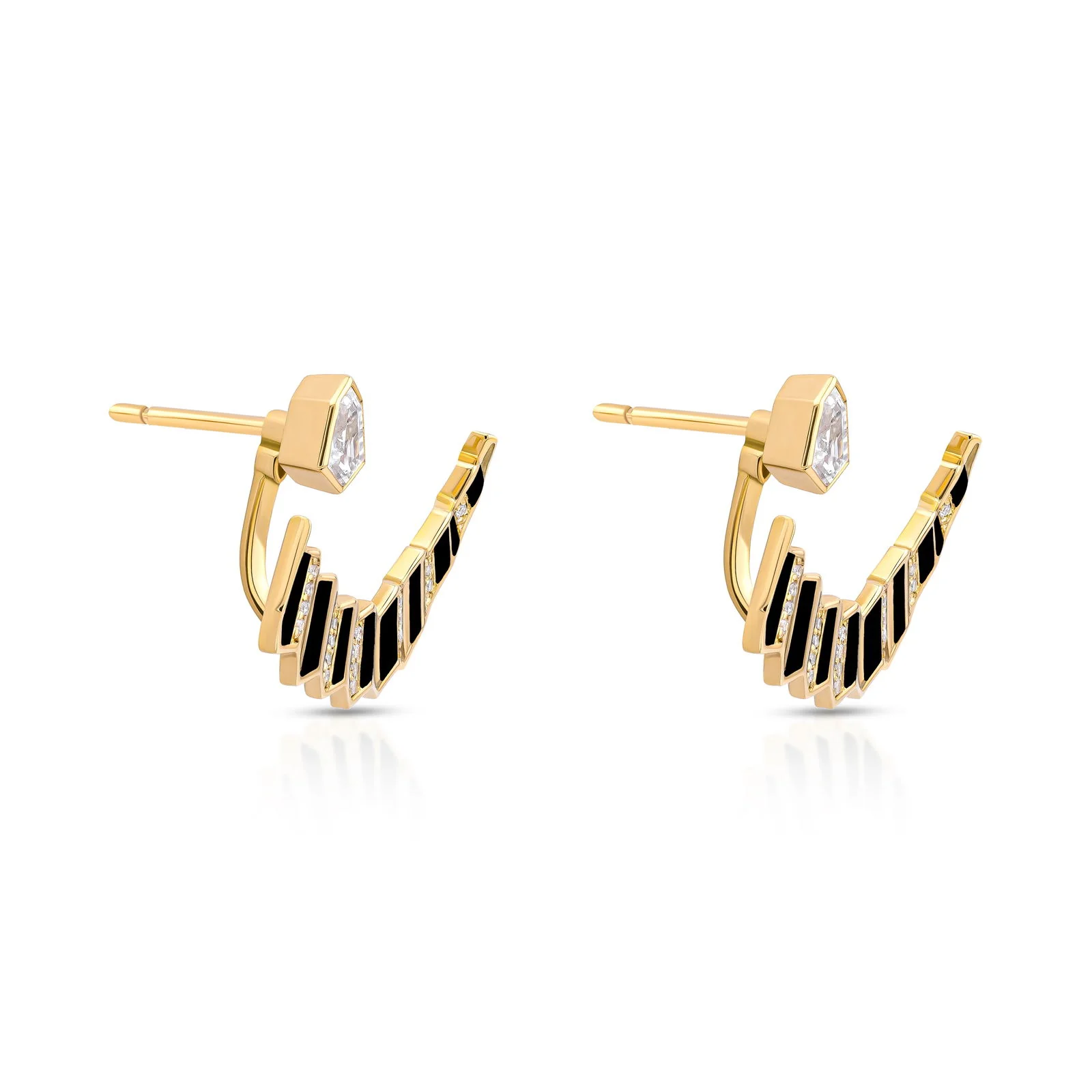 Pleated Julietta Diamond Earrings - Image 7