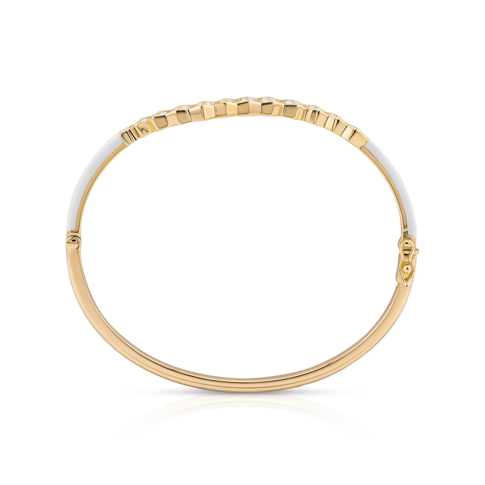 Pleated Ola Gold Bangle - Image 4