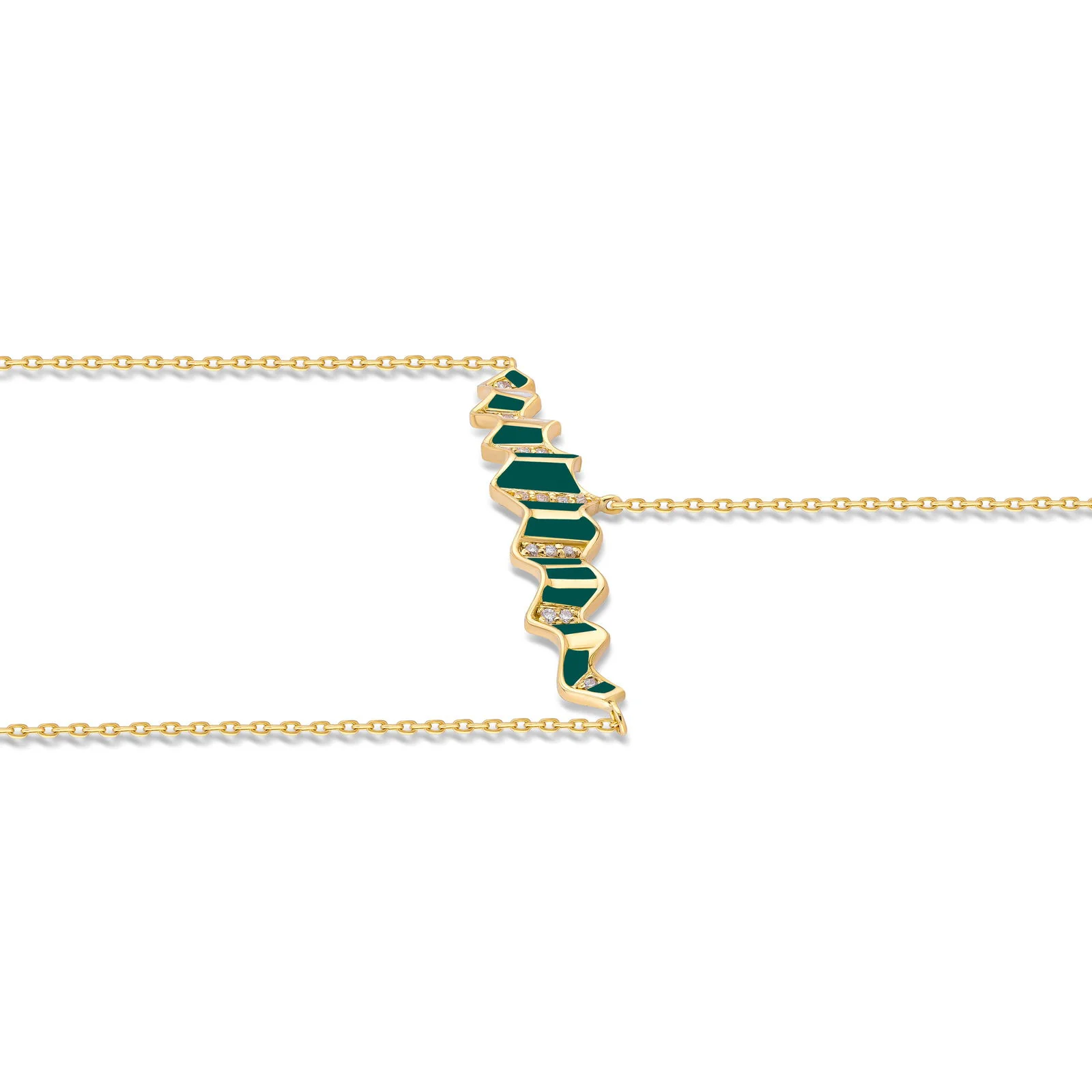 Pleated Sahara Diamond Hand Chain - Image 10