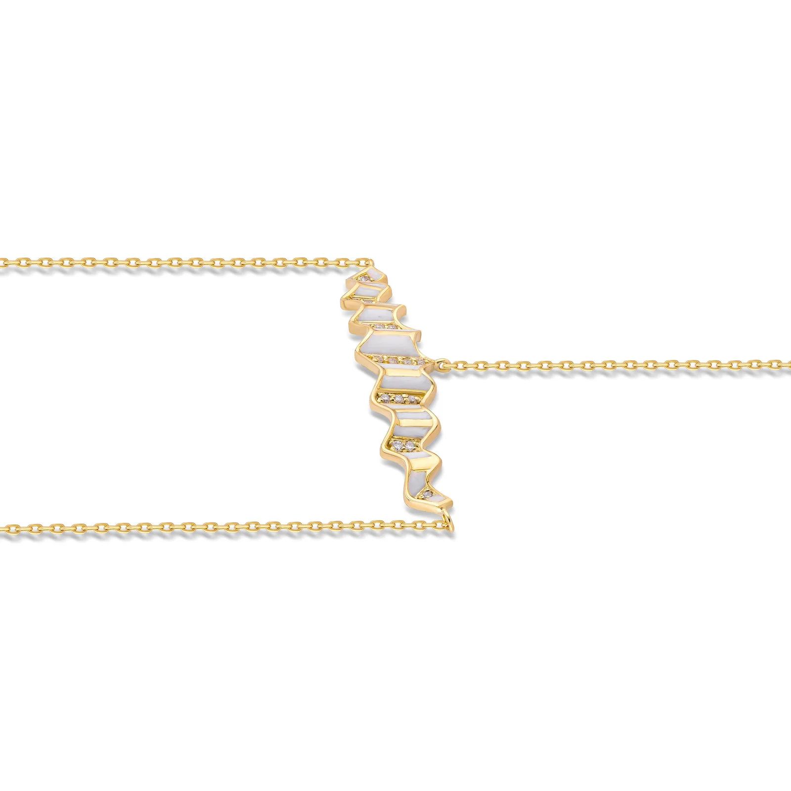 Pleated Sahara Diamond Hand Chain - Image 4