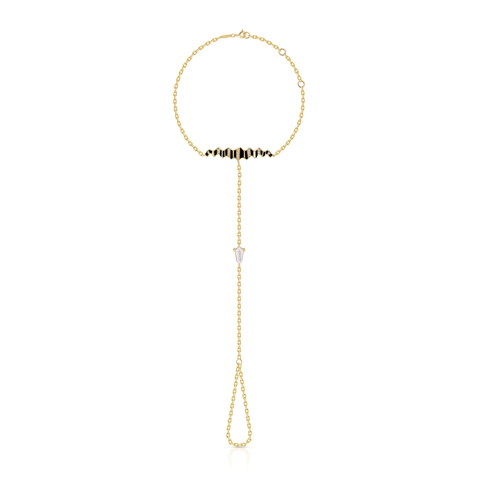 Pleated Sahara Diamond Hand Chain - Image 6