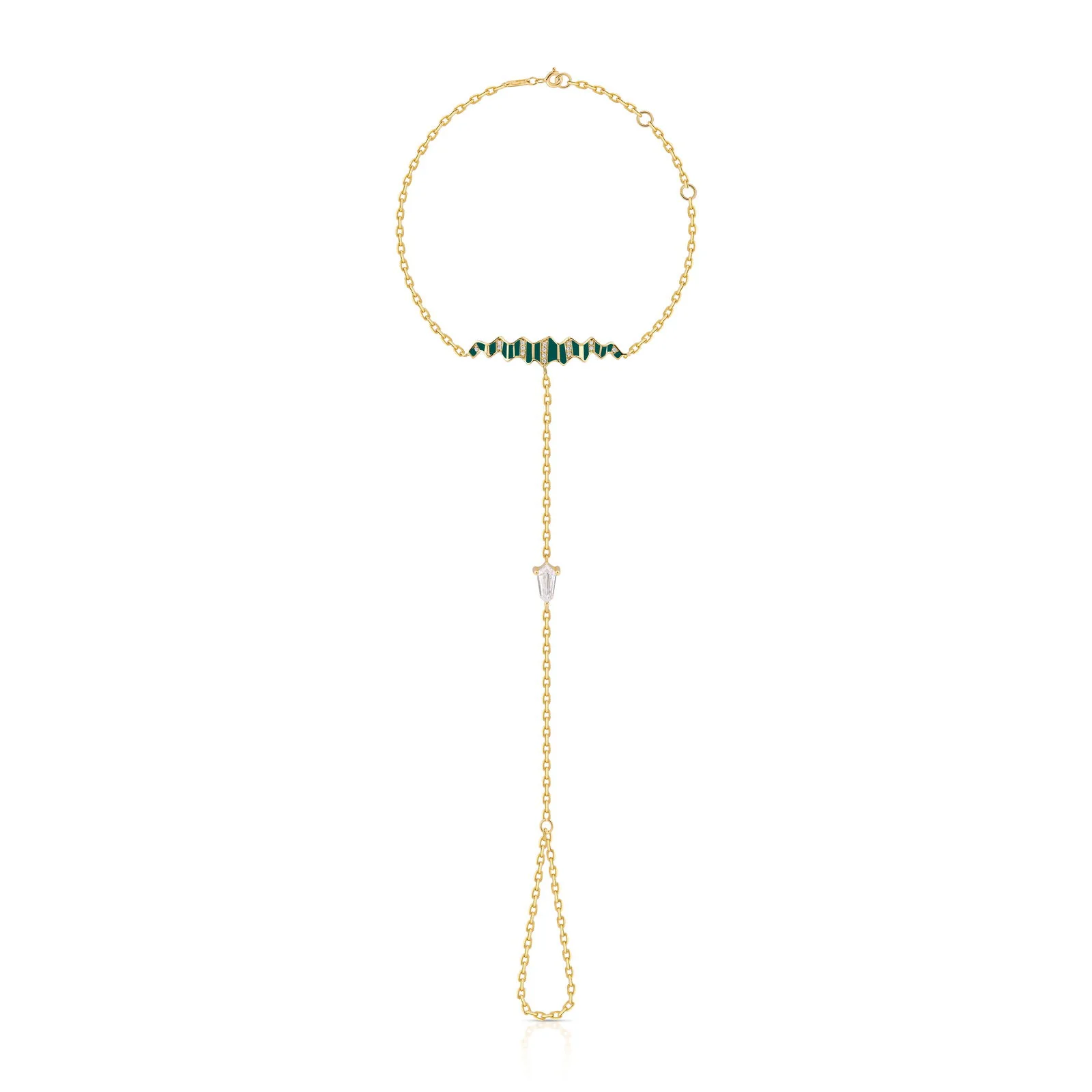 Pleated Sahara Diamond Hand Chain - Image 8