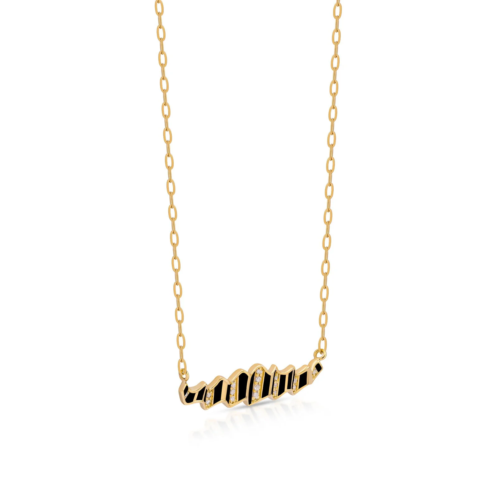 Pleated Sahara Diamond Necklace - Image 10