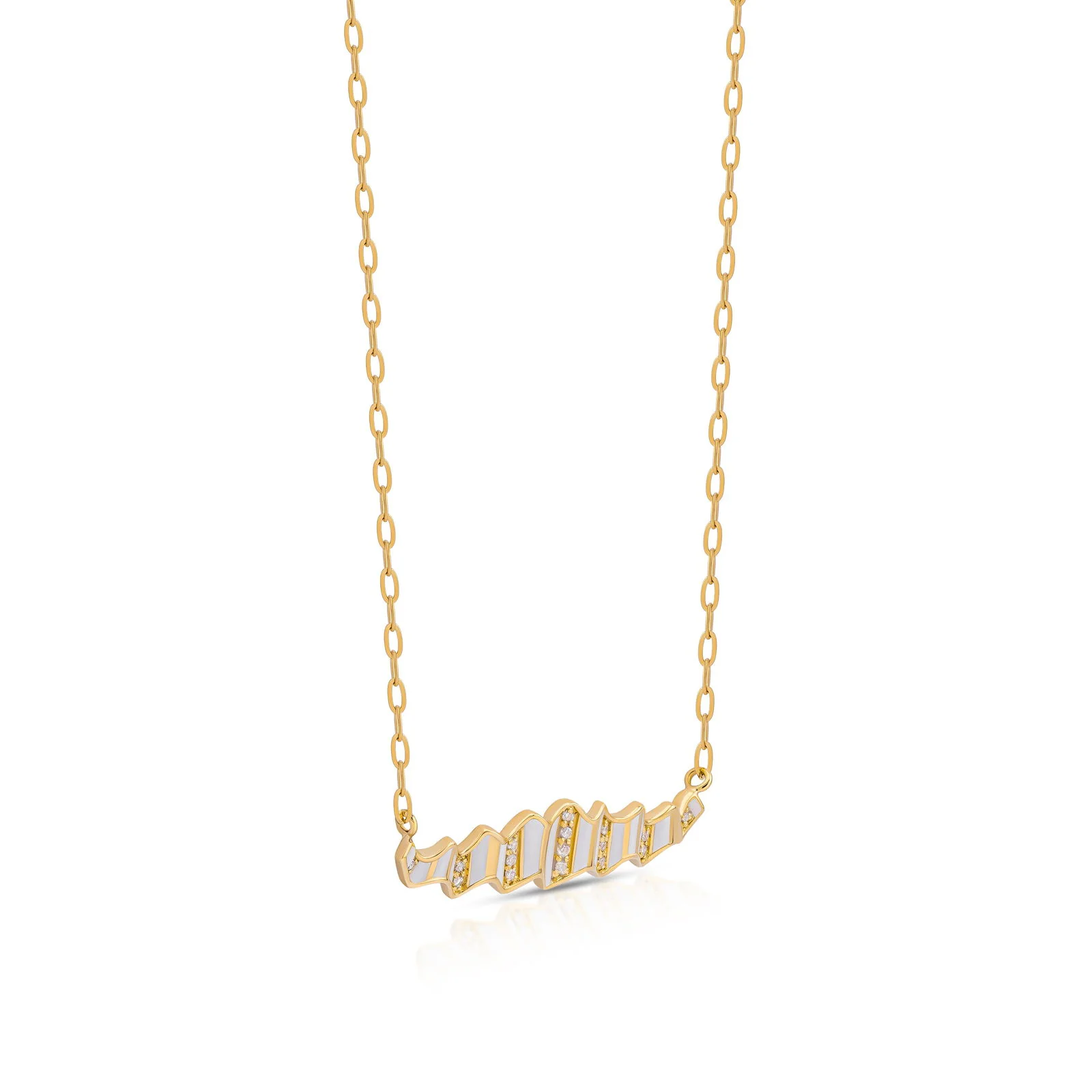 Pleated Sahara Diamond Necklace - Image 4
