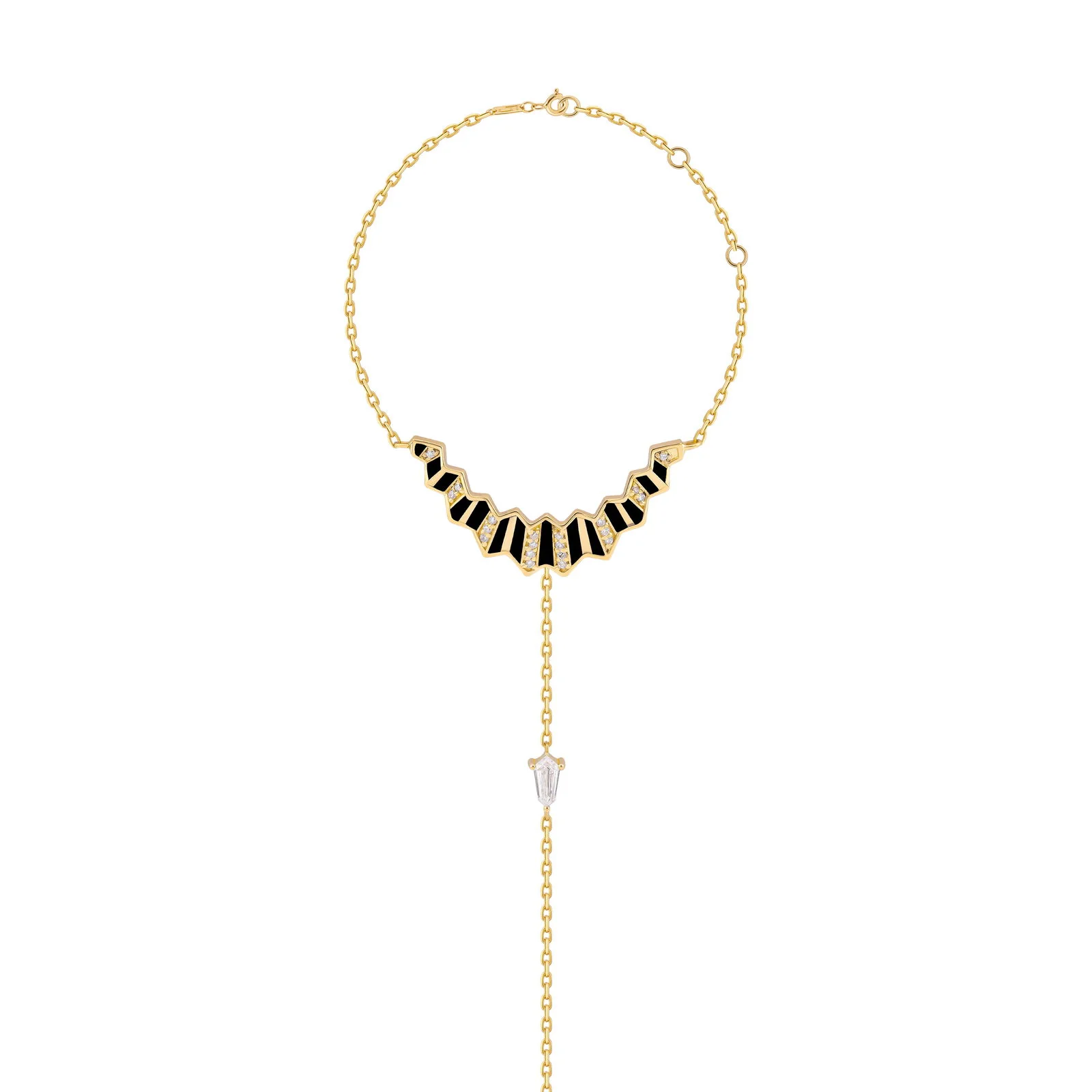 Pleated Vera Diamond Hand Chain - Image 3