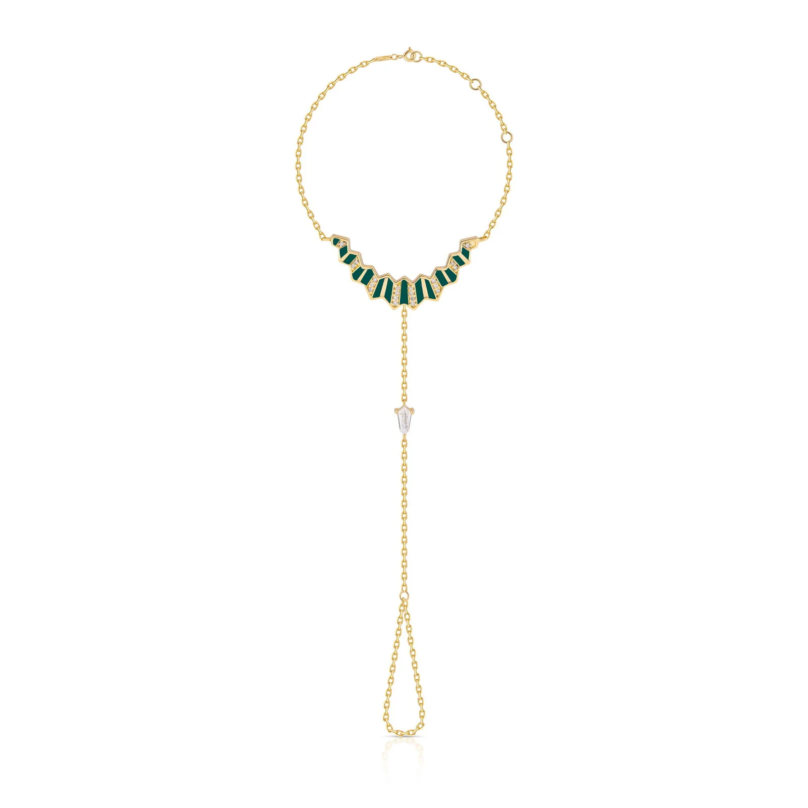 Pleated Vera Diamond Hand Chain - Image 5