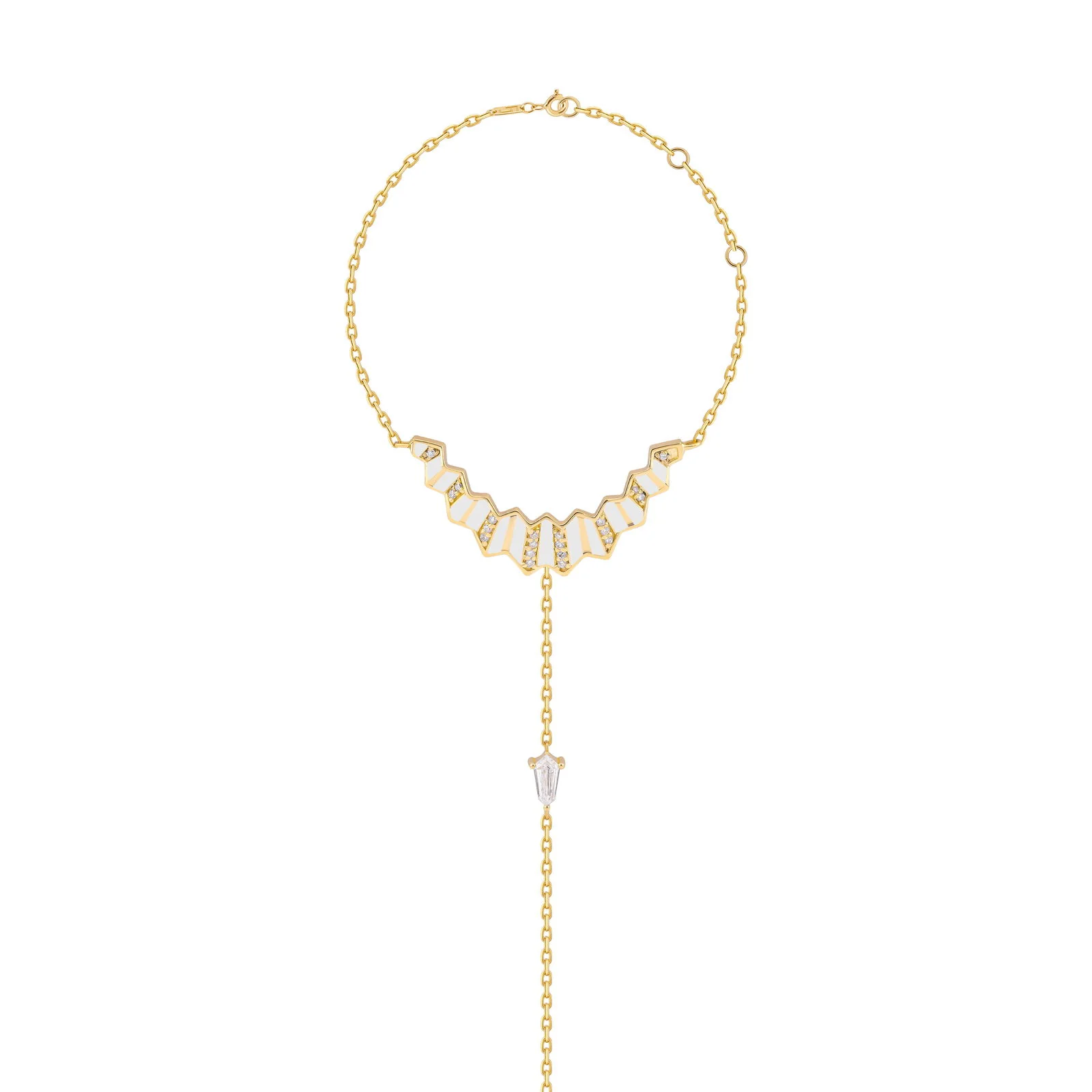 Pleated Vera Diamond Hand Chain - Image 9