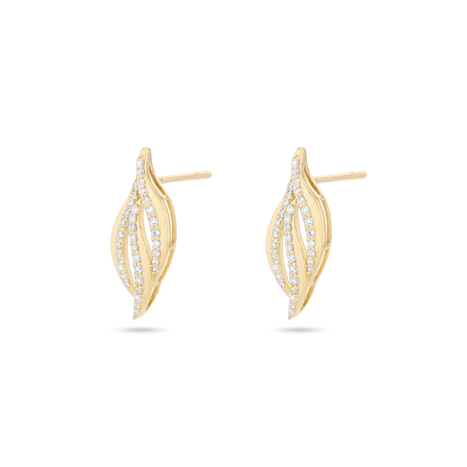 Rhea Feather Diamond Earrings - Image 3