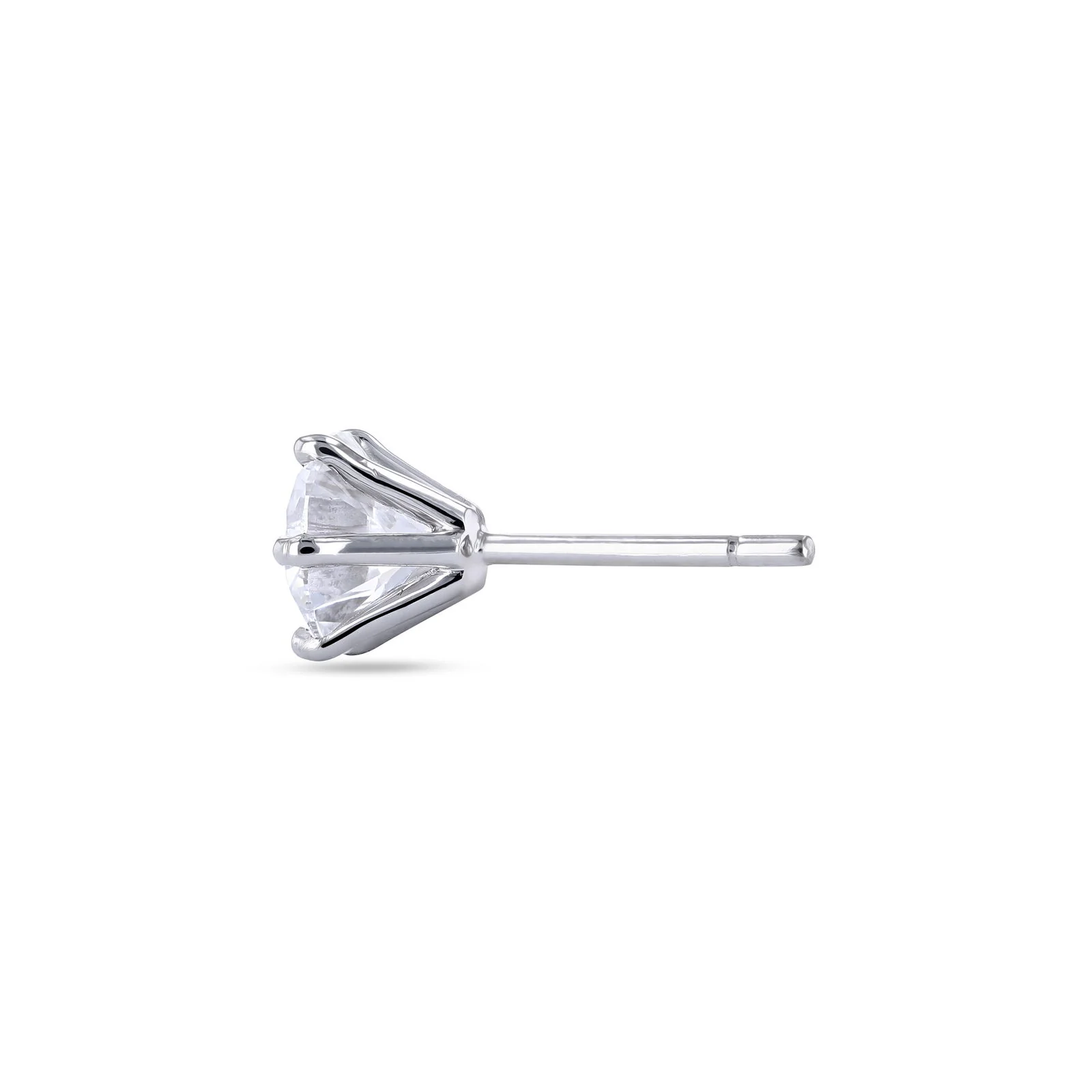 Round Brilliant Diamond Earrings (Certified) - Martini Setting - Image 3