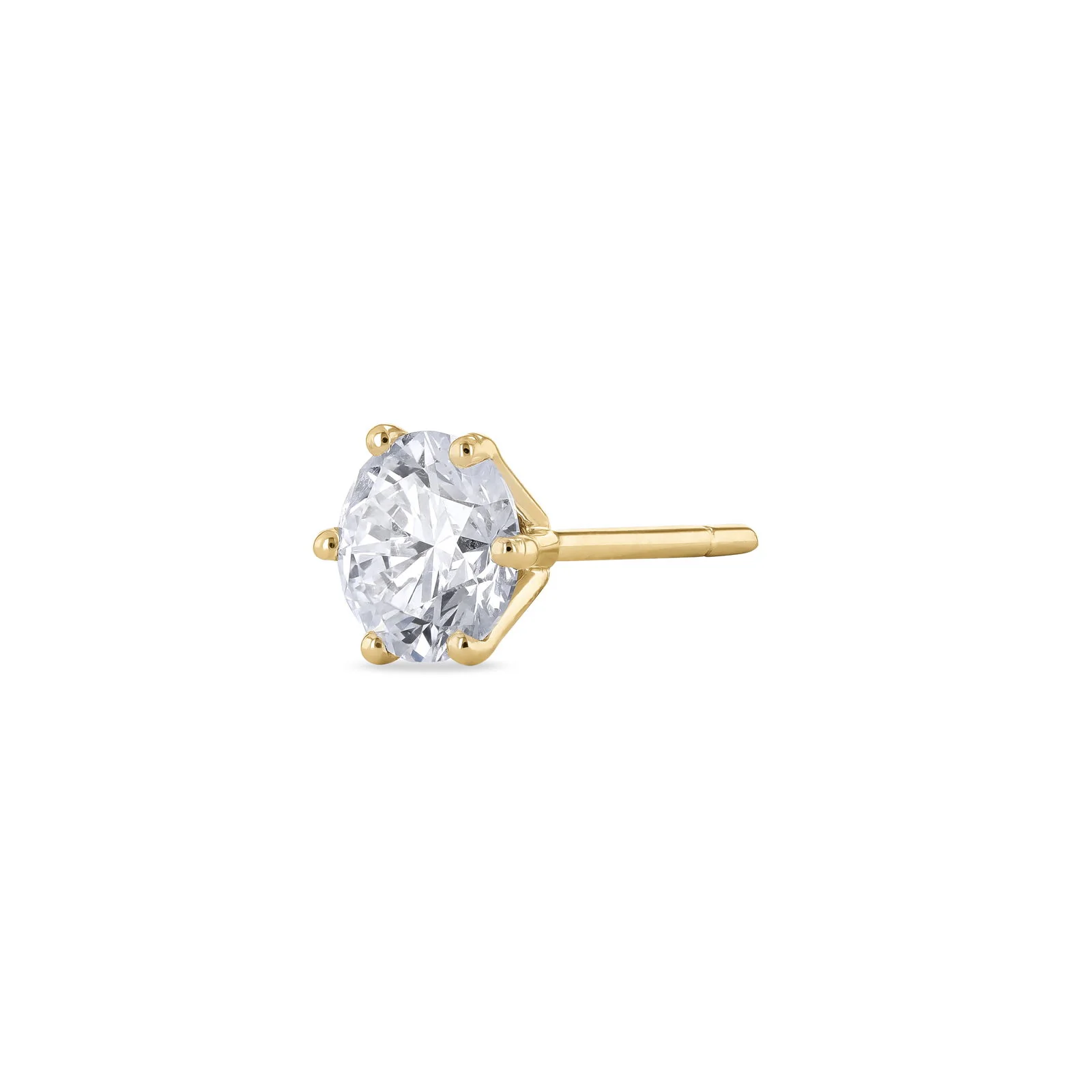 Round Brilliant Diamond Earrings (Certified) - Martini Setting - Image 4
