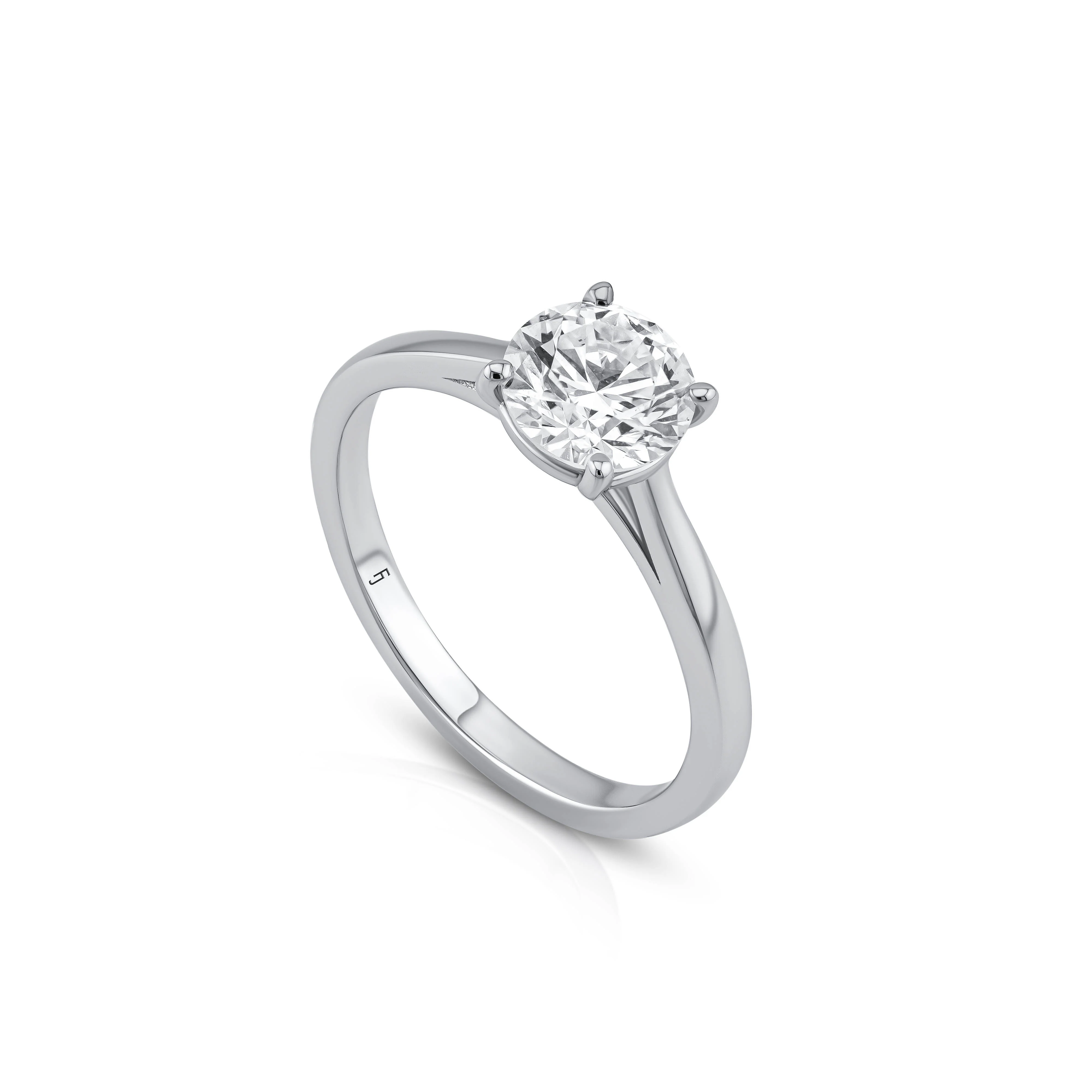 Round Brilliant Solitaire Engagement Ring - Image 4