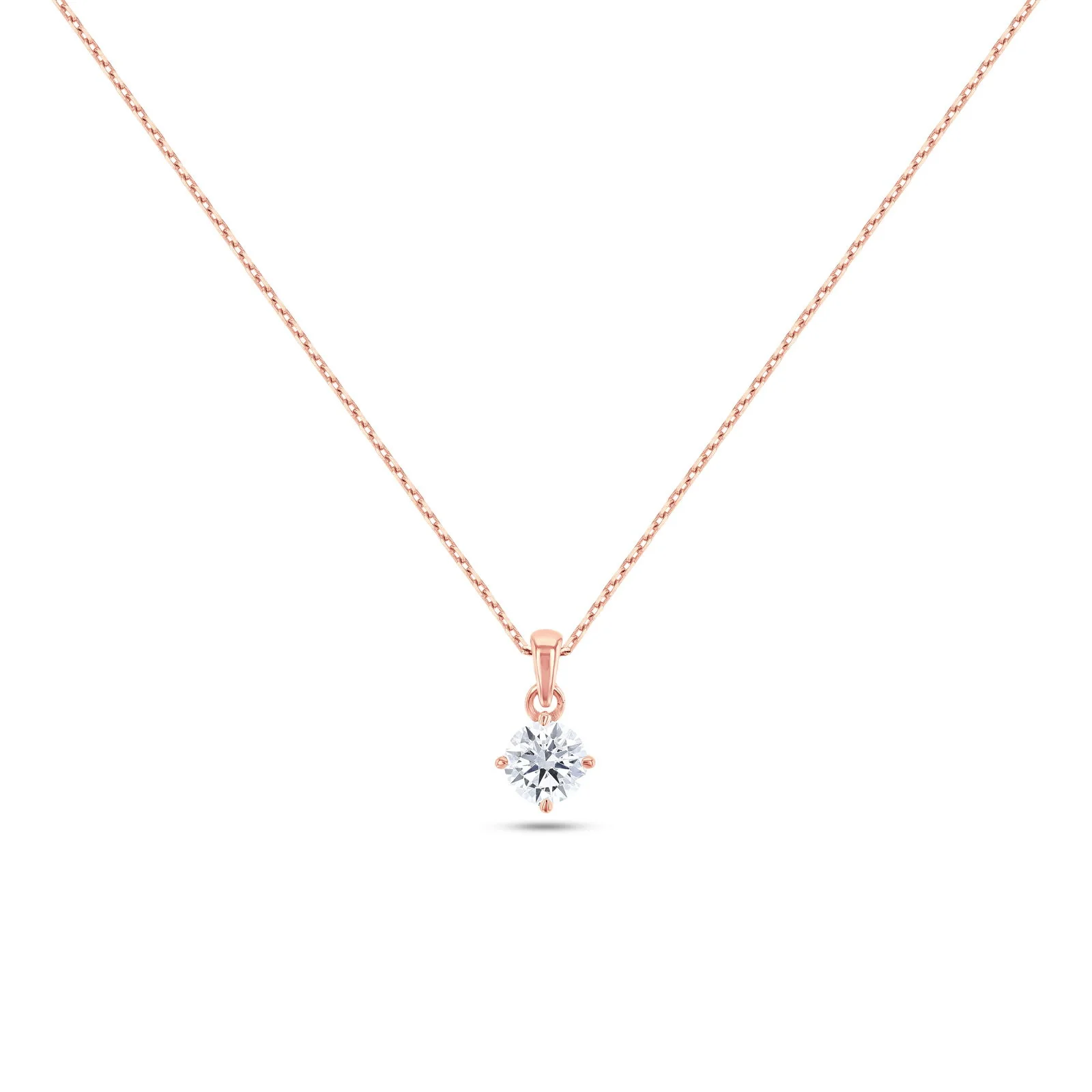 Round Brilliant Solitaire Necklace (Certified) - Image 5
