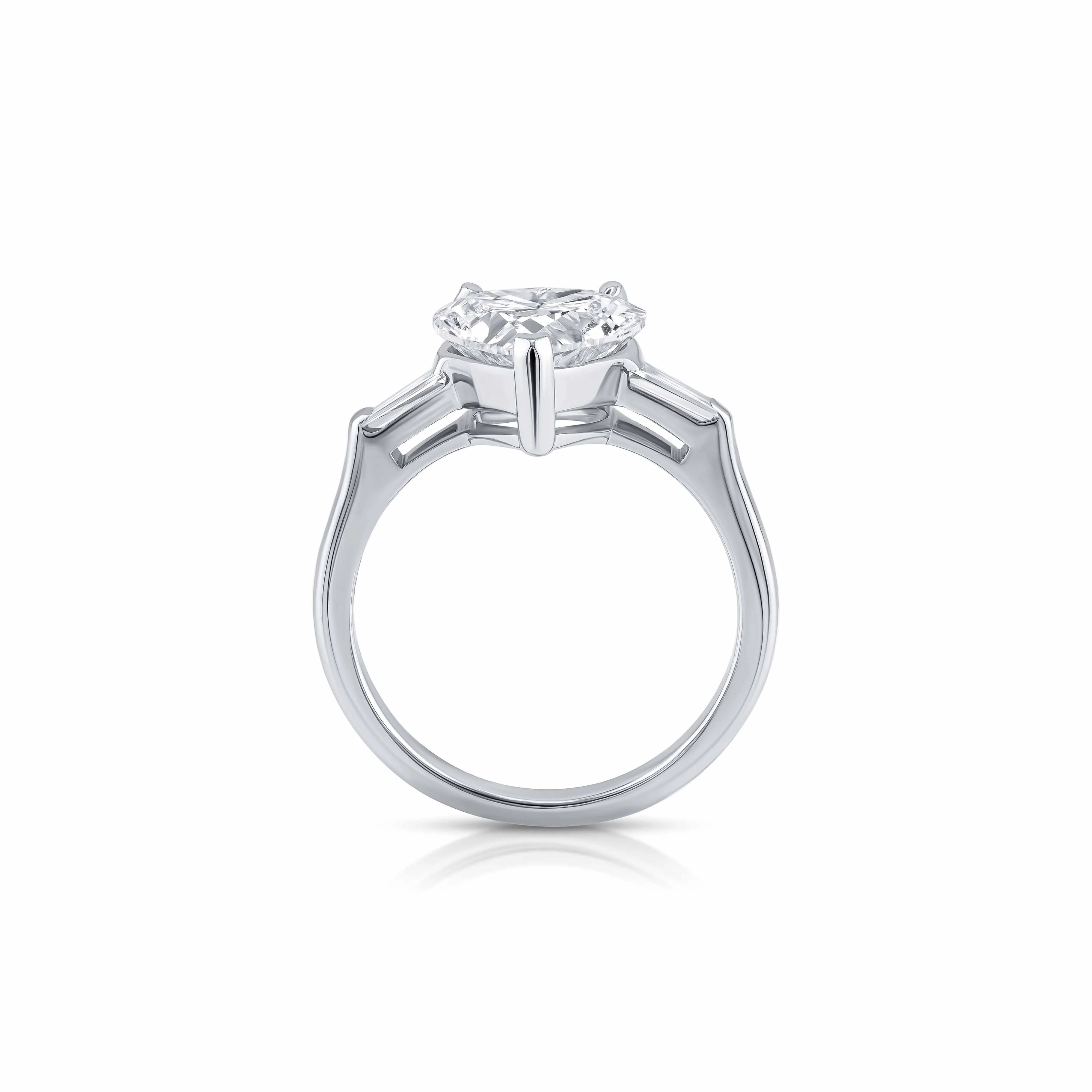 The Serena Ring – Heart & Baguette Trilogy Ring - Image 3