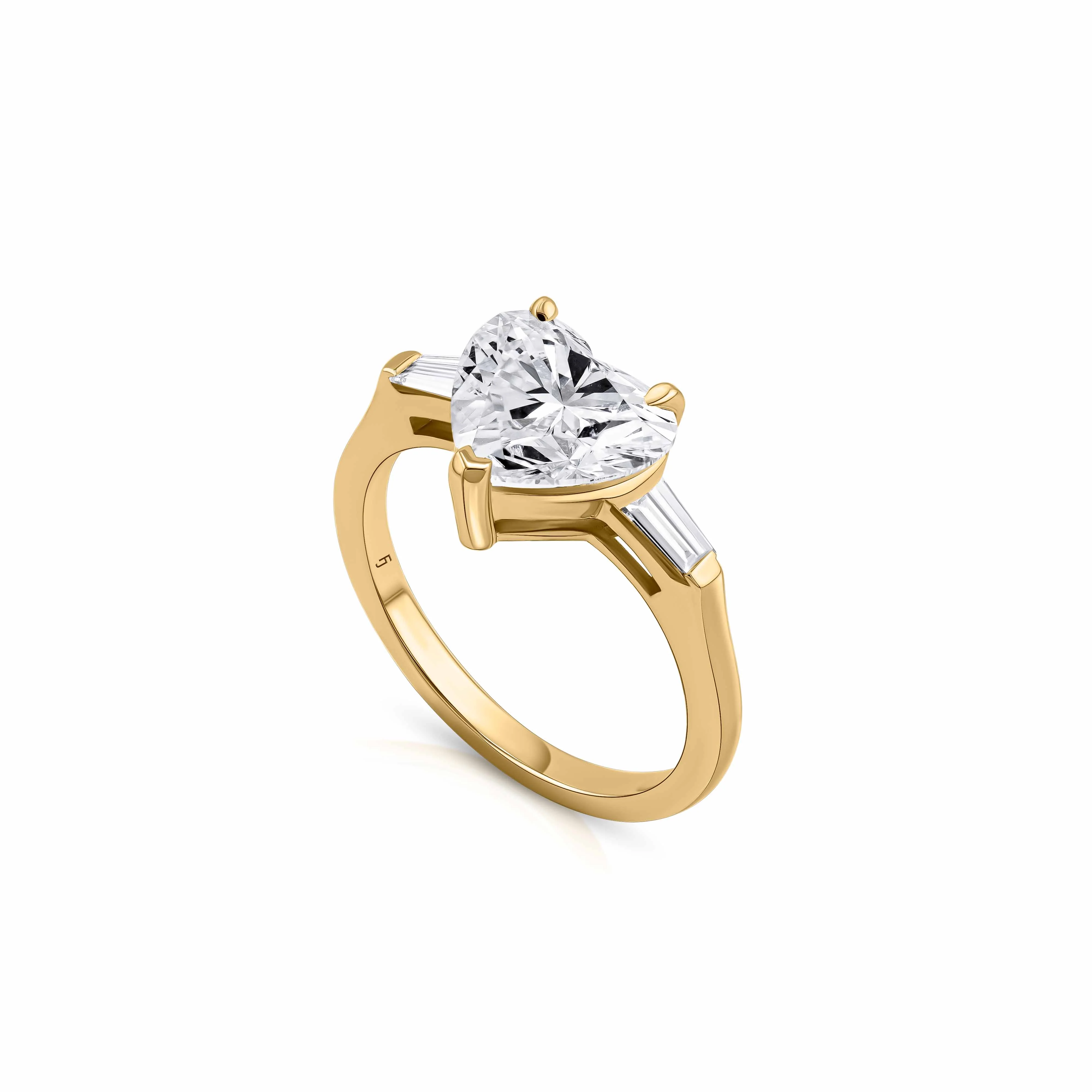 The Serena Ring – Heart & Baguette Trilogy Ring - Image 4