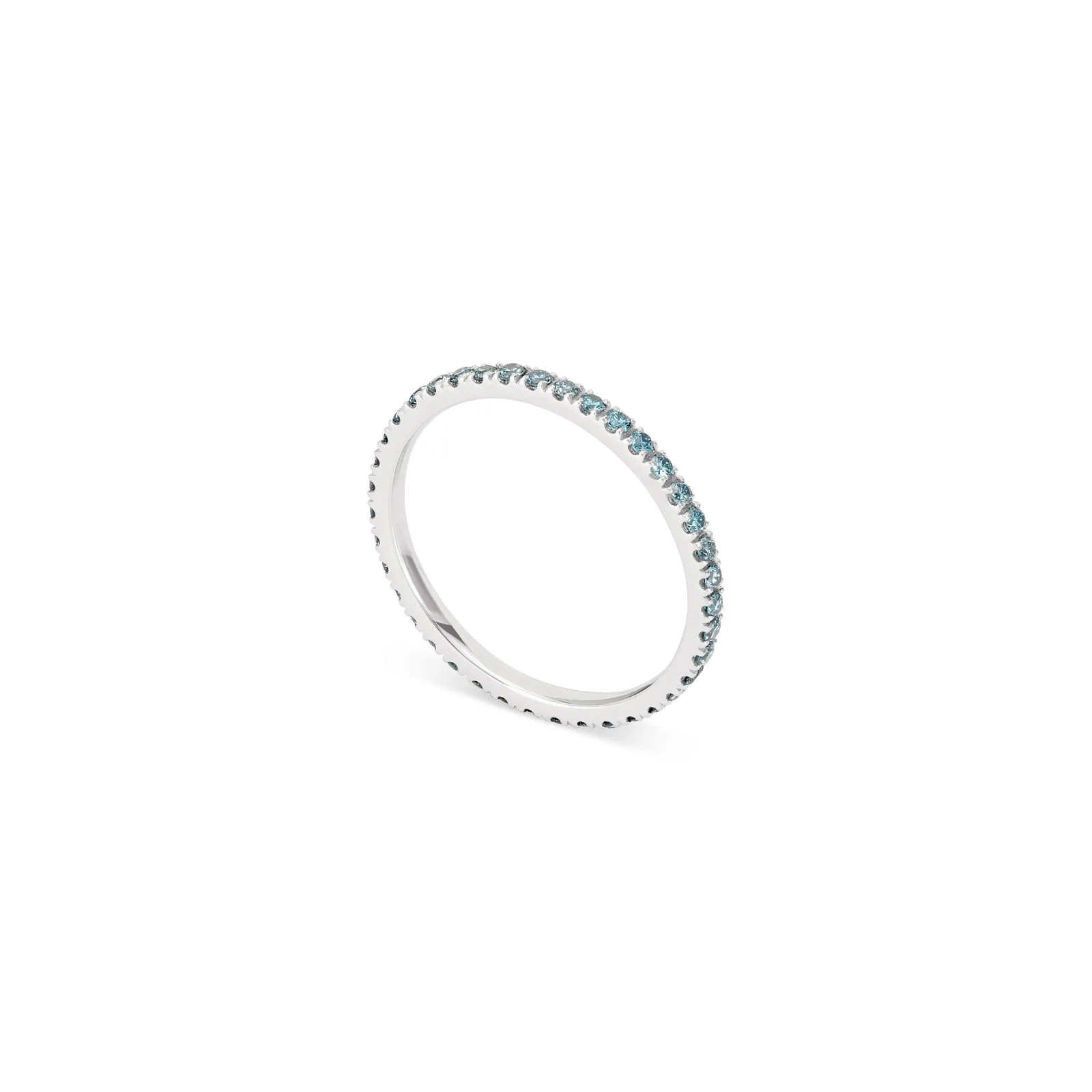 Skinny Diamond Eternity Ring (Blue Diamonds) - Image 3