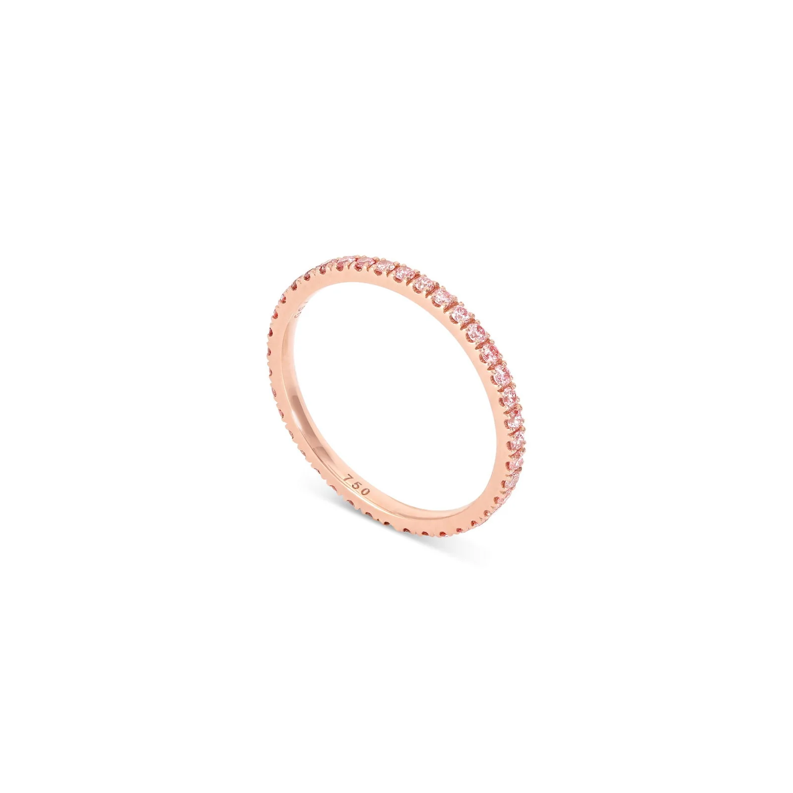 Skinny Diamond Eternity Ring (Pink Diamonds) - Image 3