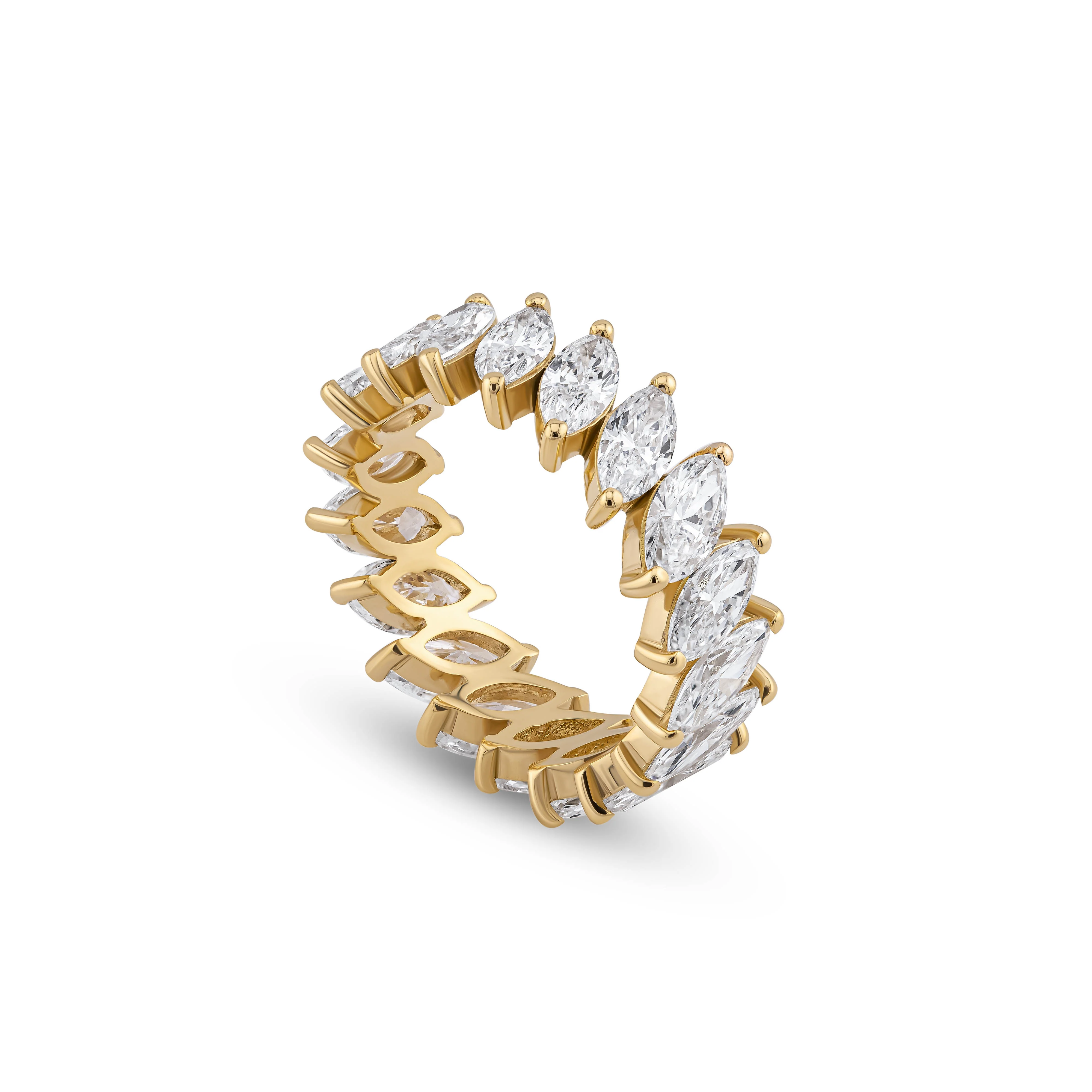 Slanted Marquise Diamond Eternity Ring (Certified) - Image 3
