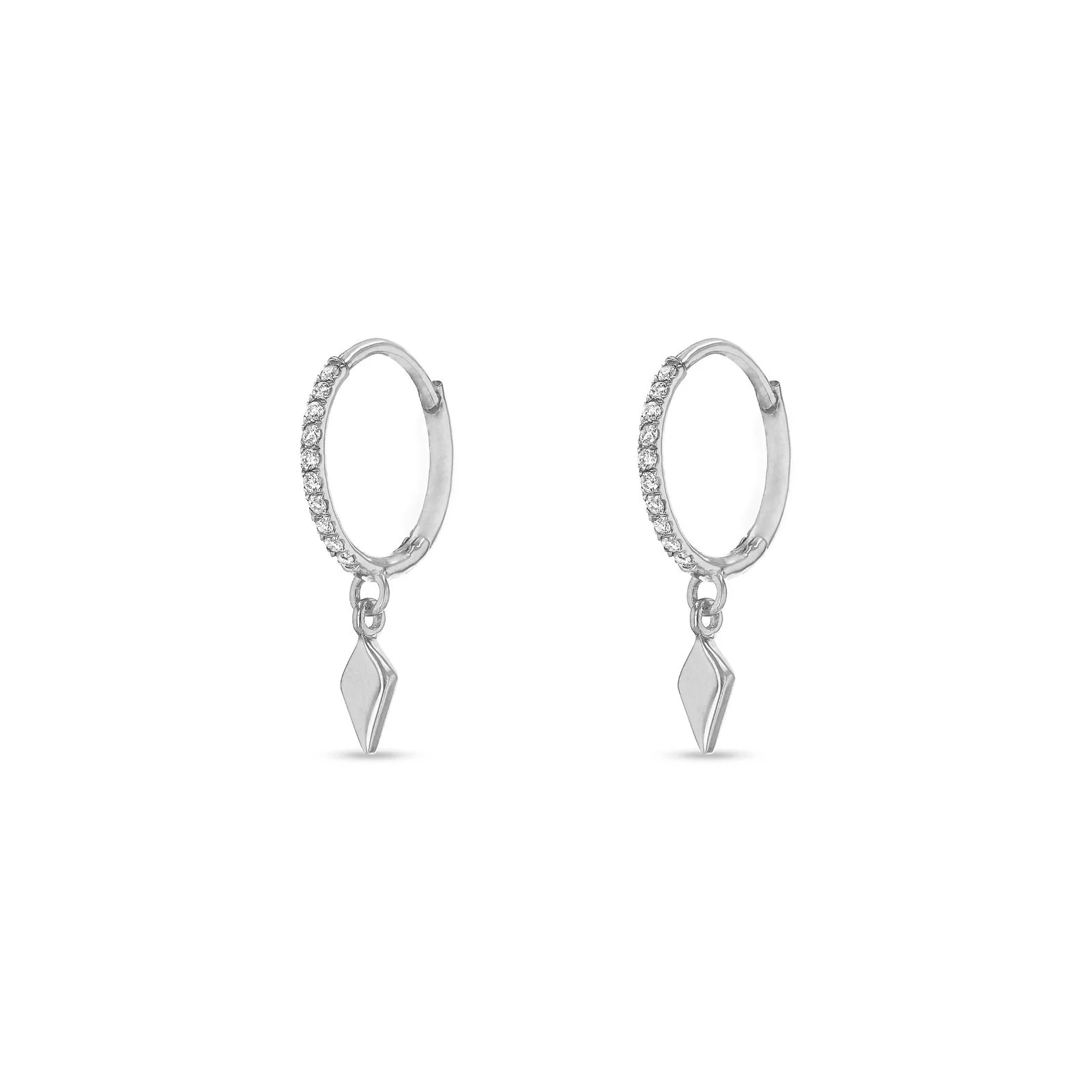 Sofia Diamond Pavé Huggies with Kite Charm - Image 4