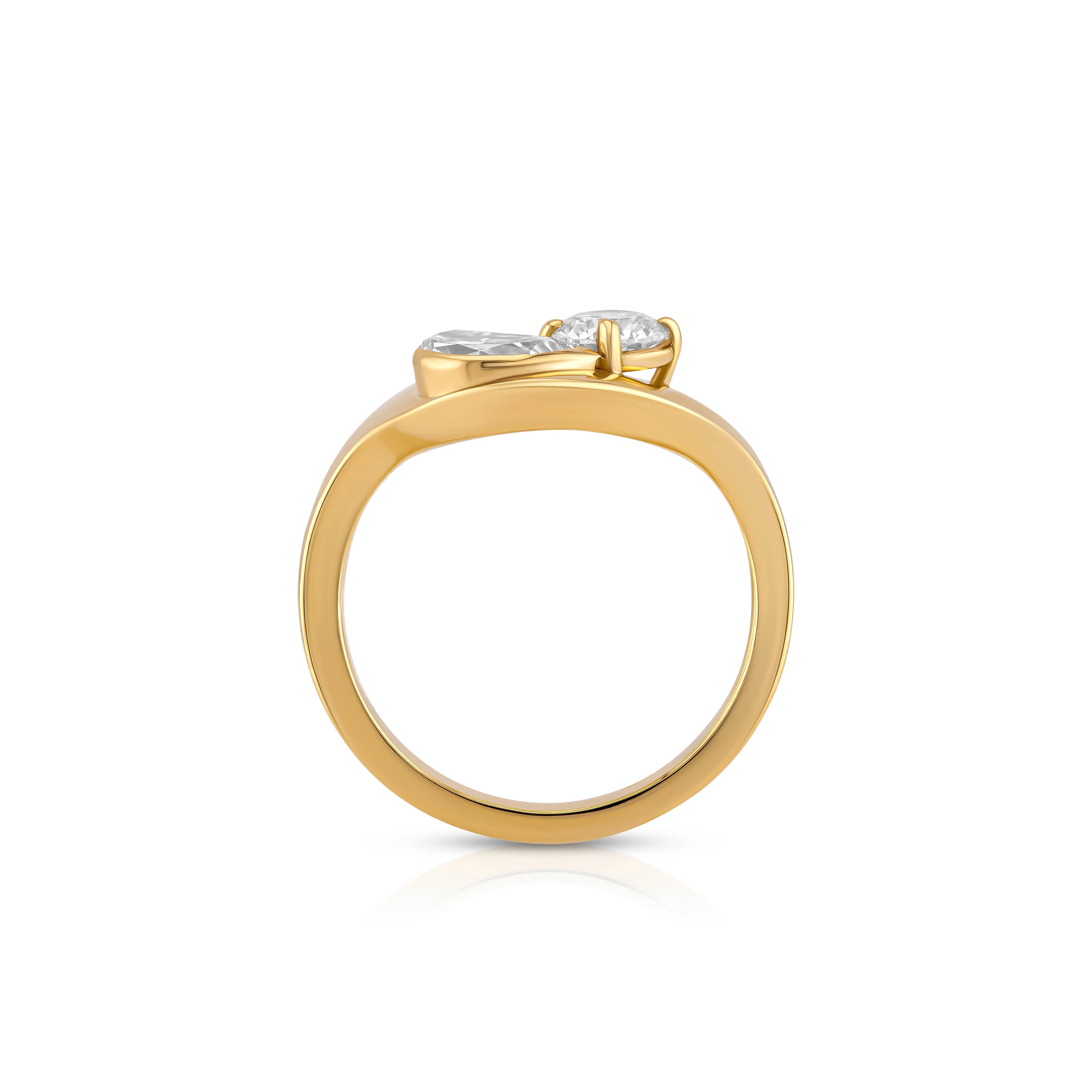 Sora Half Moon Diamond Ring - Image 4