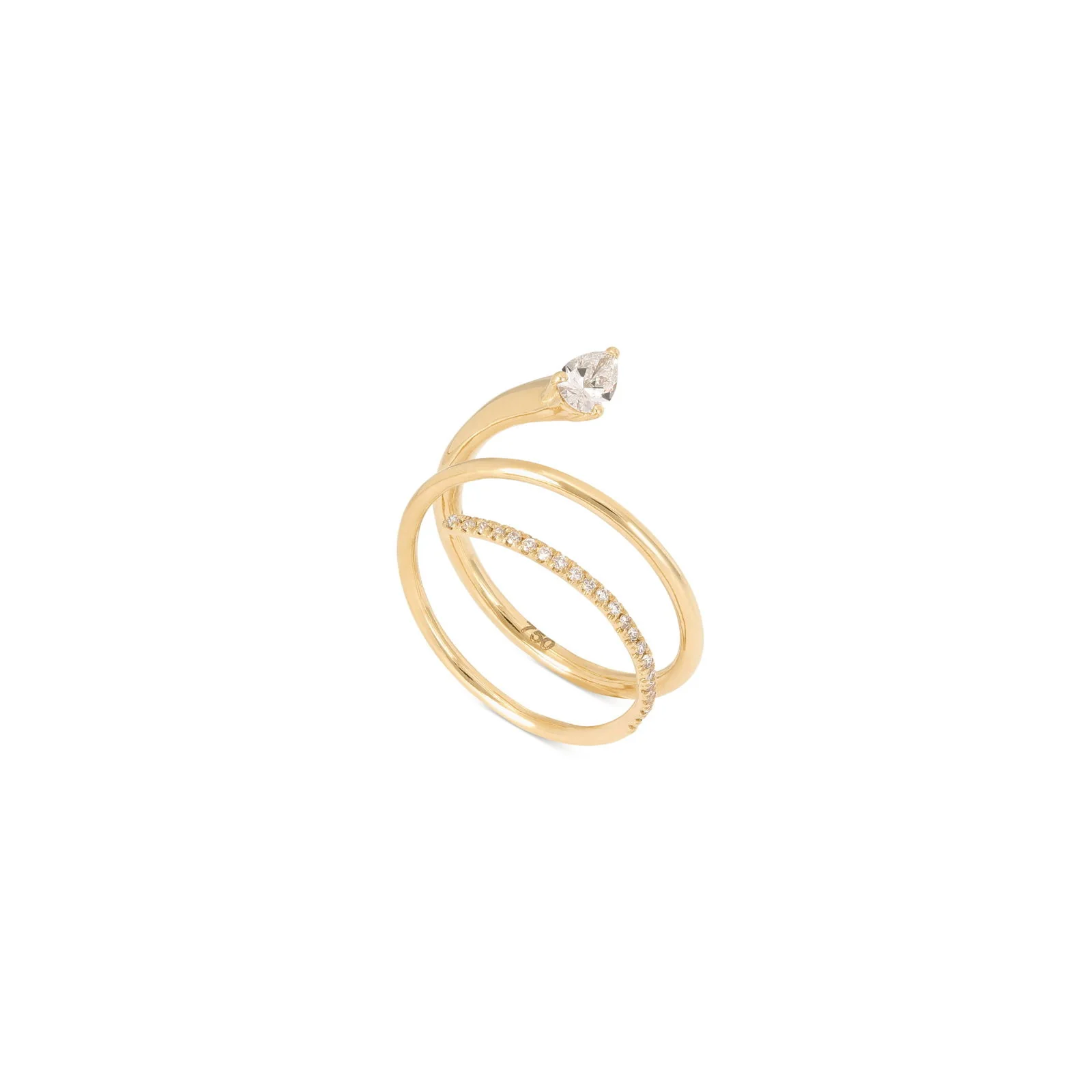 Spiral Diamond Pavé Ring - Image 3