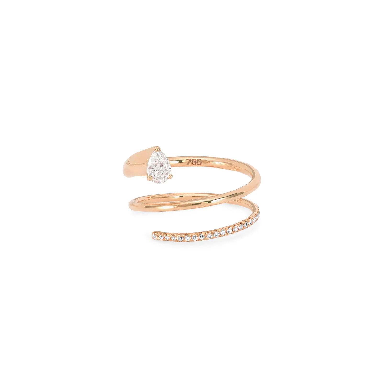 Spiral Diamond Pavé Ring - Image 4