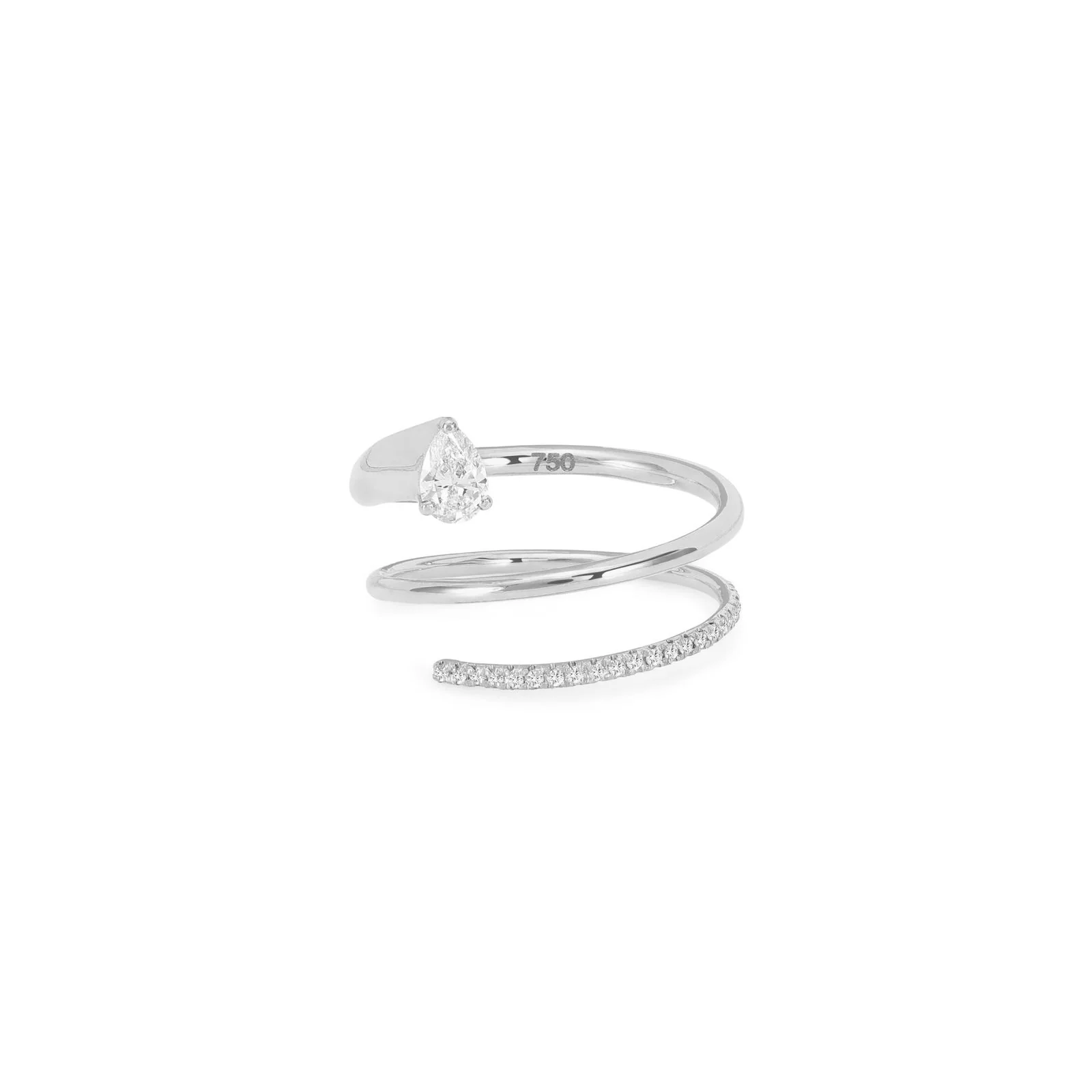 Spiral Diamond Pavé Ring - Image 5