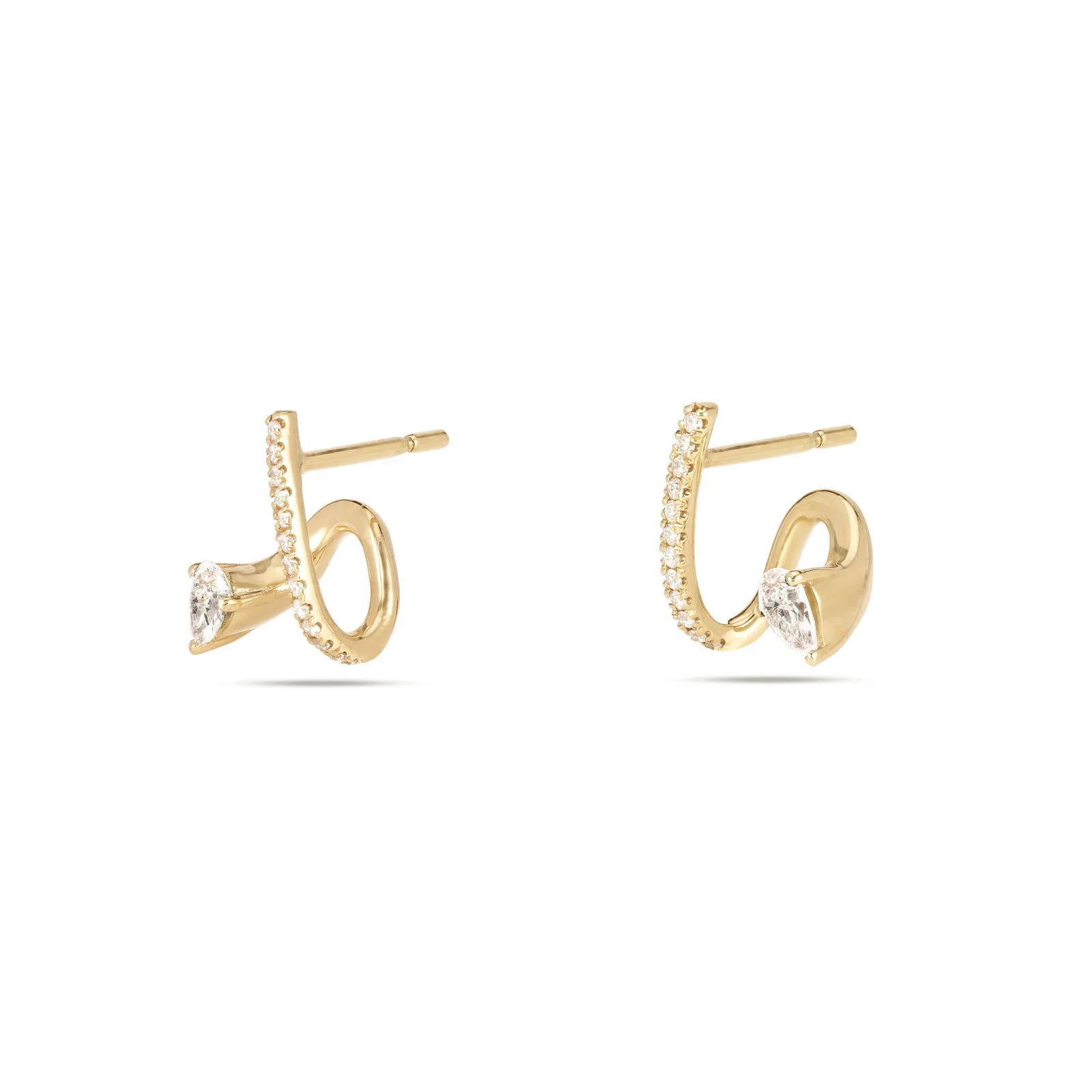Spiral Diamond Earrings - Image 3