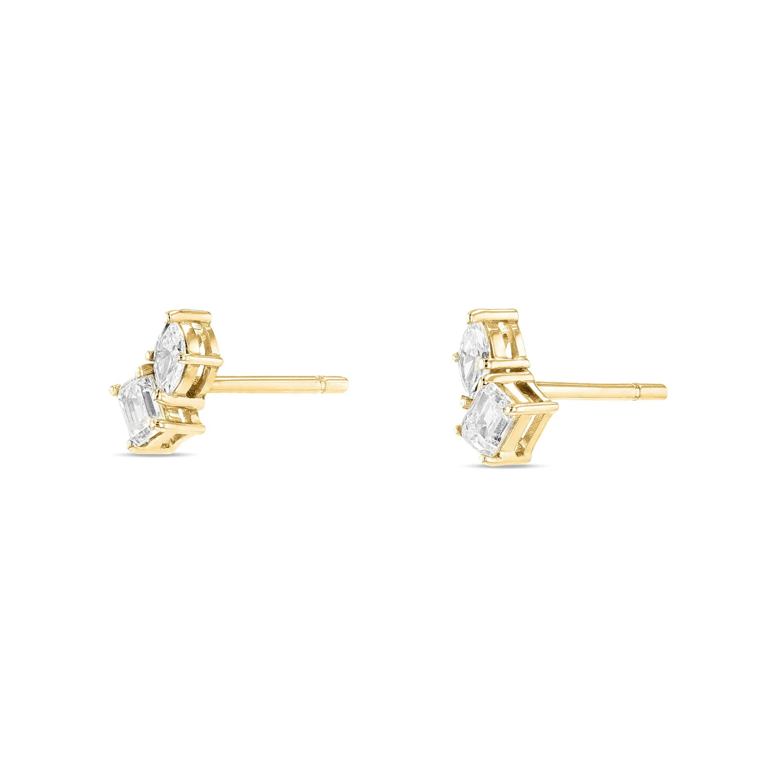 Toi Et Moi Diamond Earrings (Emerald & Marquise) - Image 4
