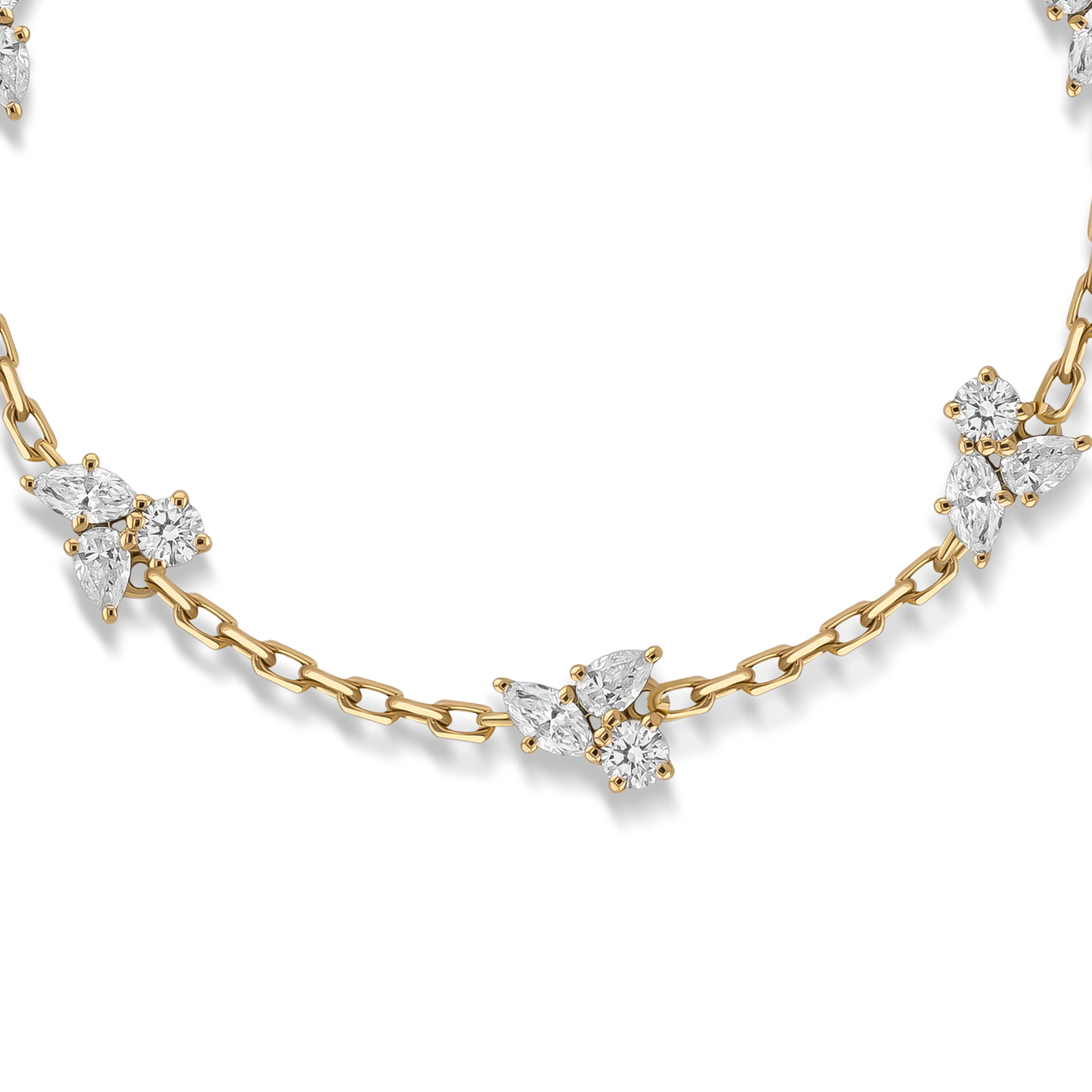 Trinity Diamond Cluster Bracelet - Image 3