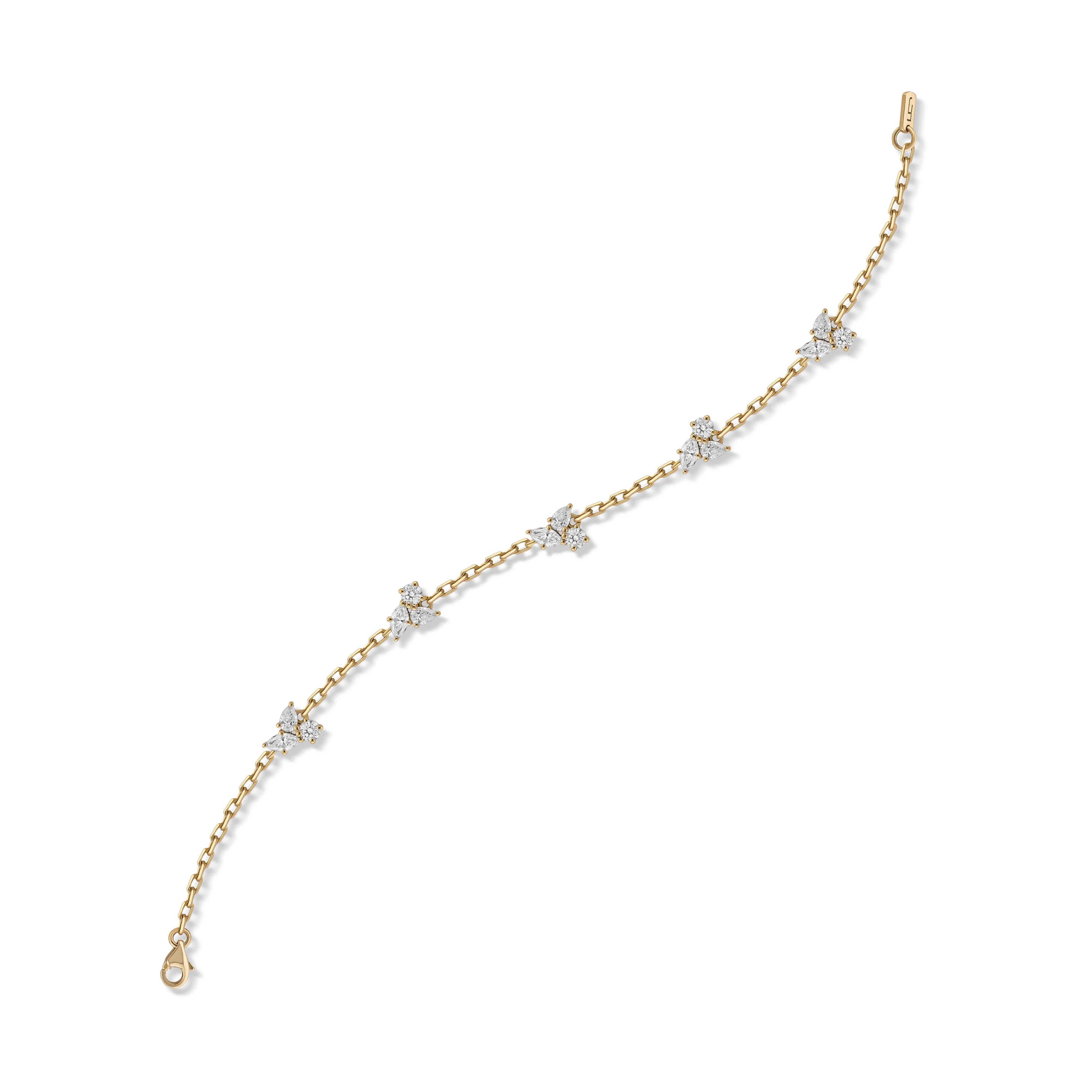 Trinity Diamond Cluster Bracelet - Image 4