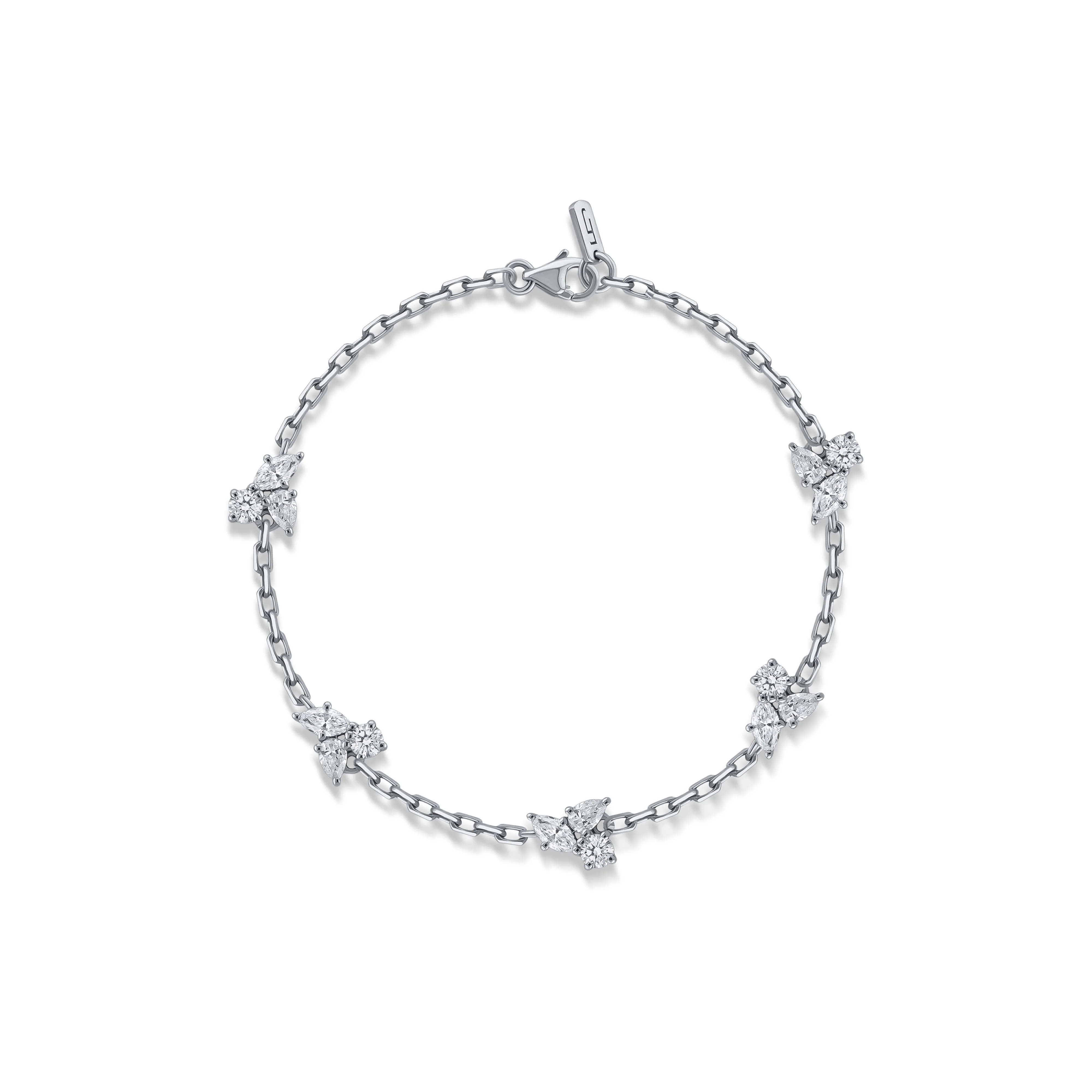 Trinity Diamond Cluster Bracelet - Image 5