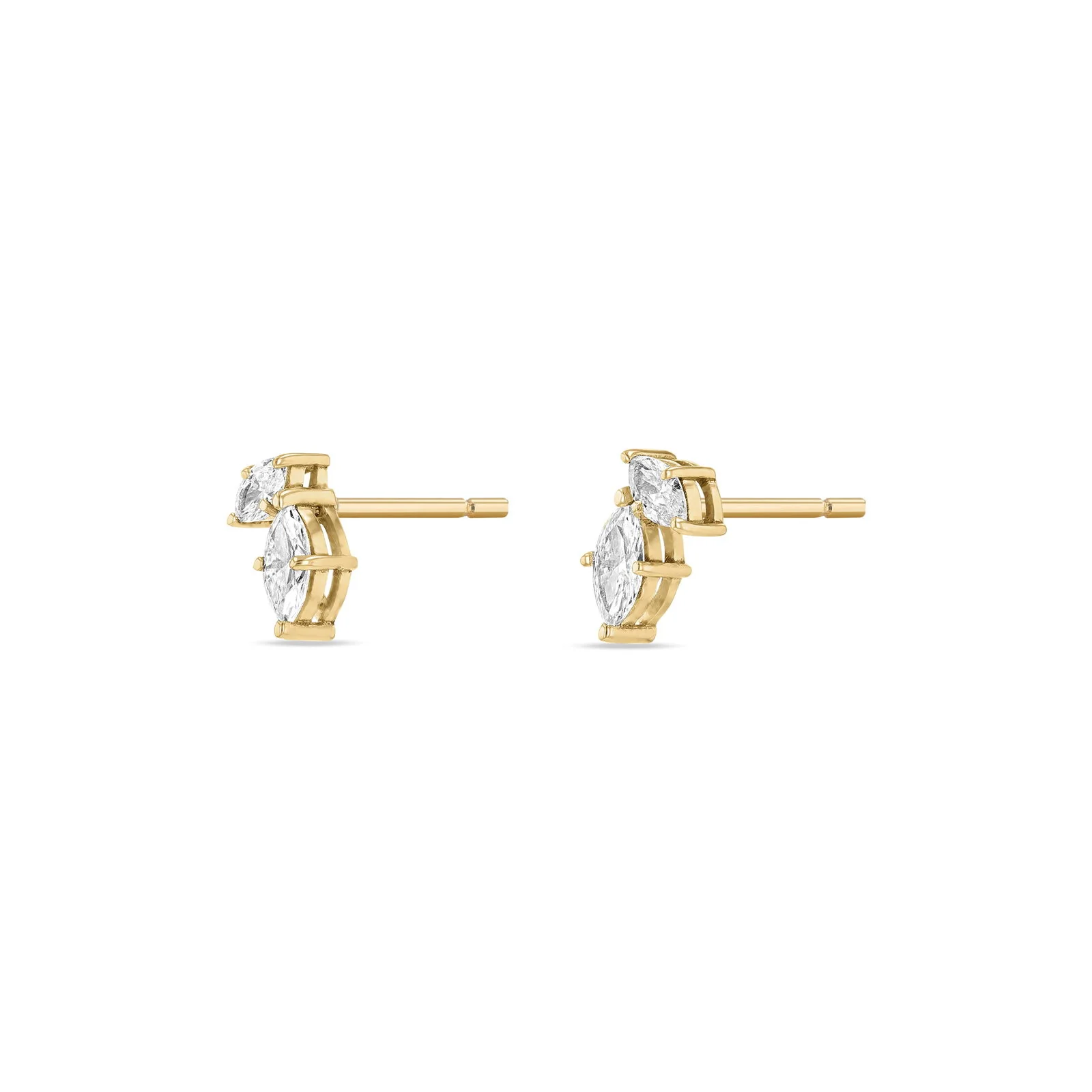 Twin Set Marquise Diamond Earrings - Image 4