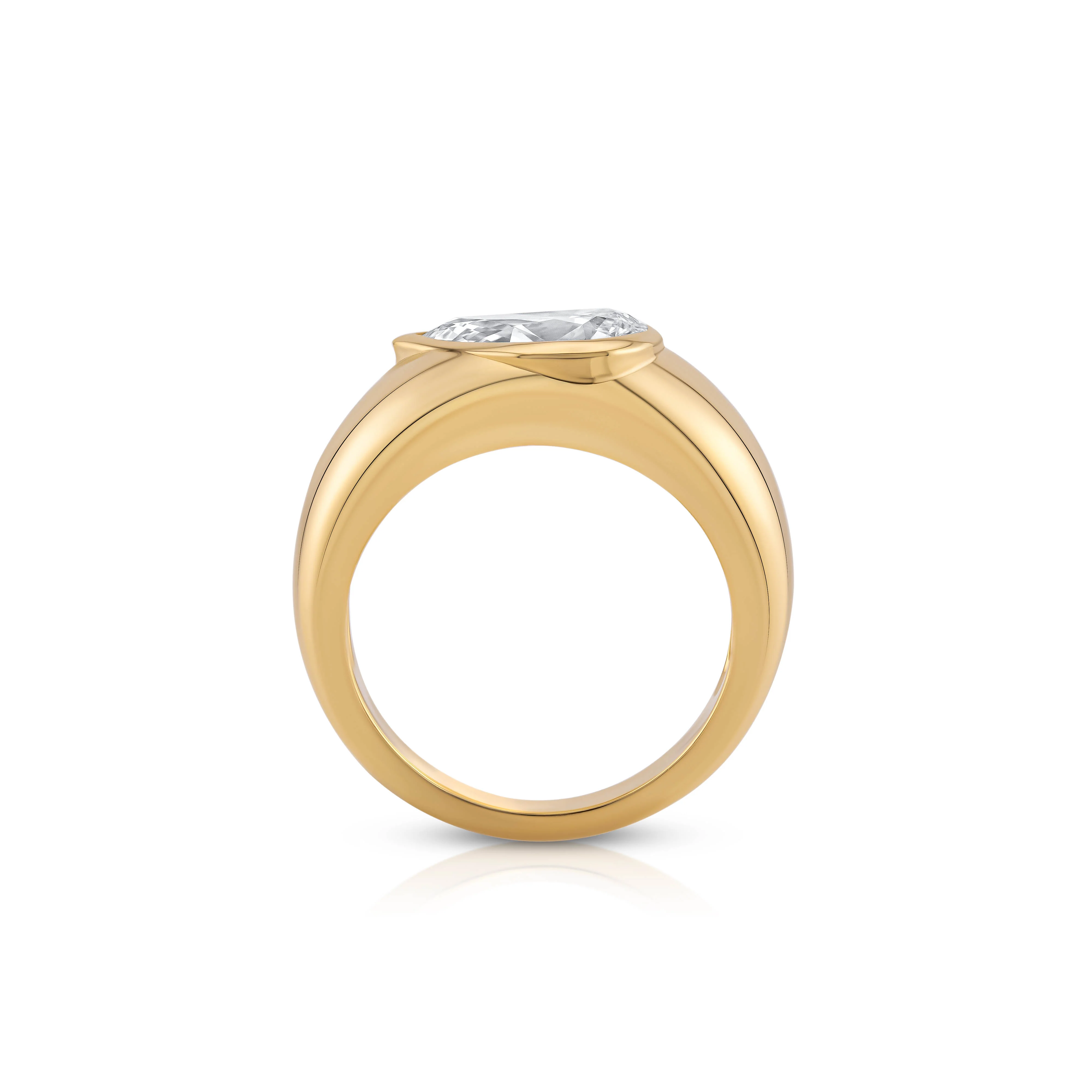 Zia Dome Pear Engagement Ring - Image 6